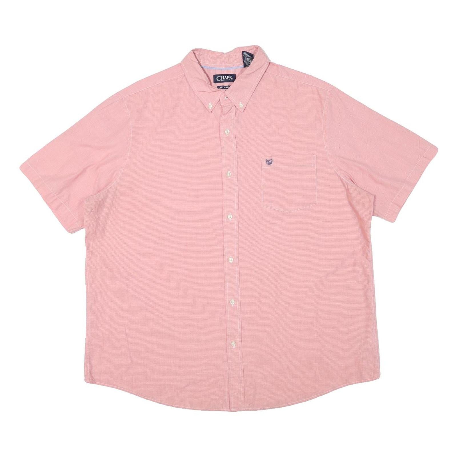 Buy CHAPS Mens Pink Cotton Blend Shirt 2XL Button-Down Short Sleeve Casual Refurbished - $31.19 CHAPS Mens Pink Cotton Blend Shirt 2XL Button-Down Short Sleeve Casual Refurbished - N/A refurbished available on Cerqular