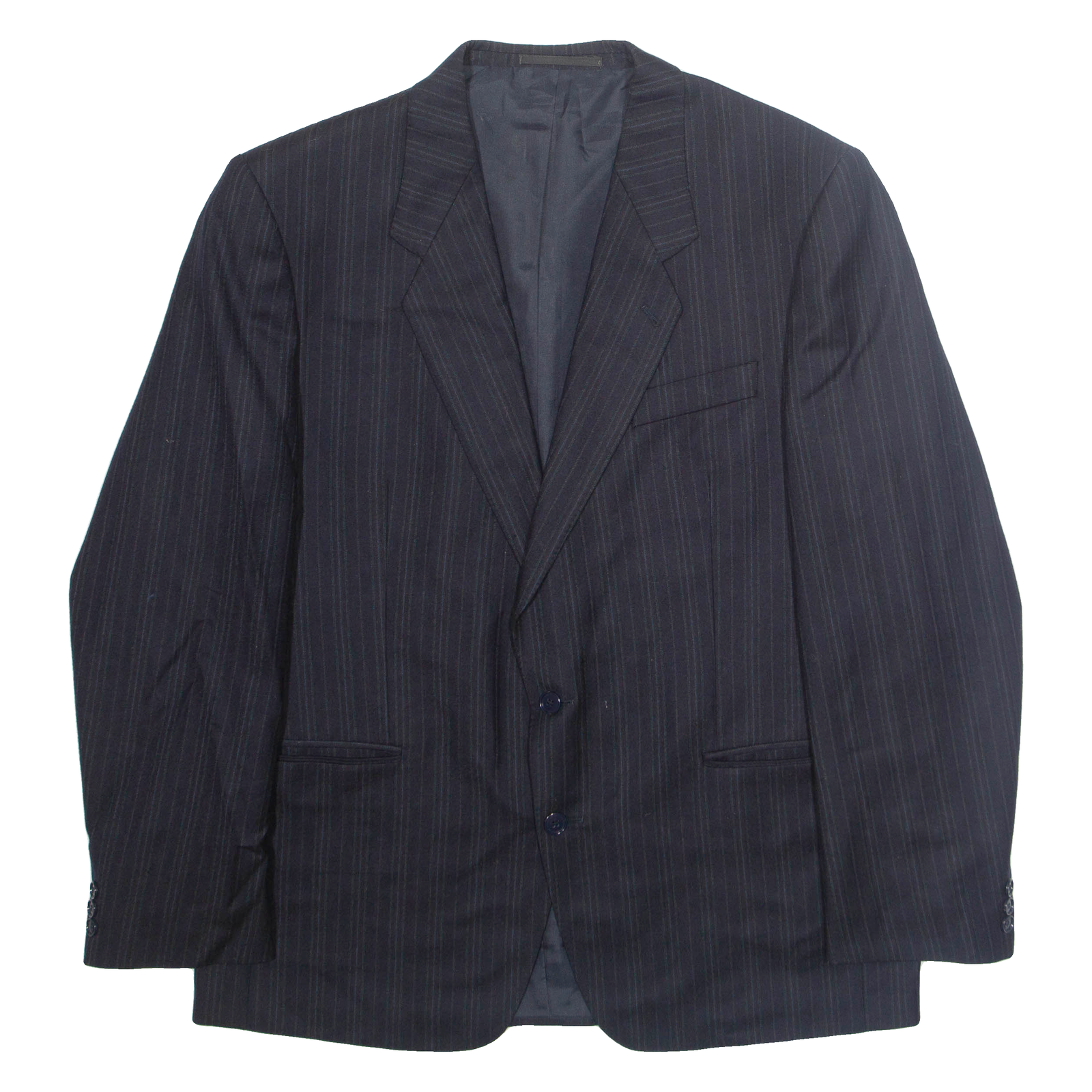 Mens Blazer Jacket Blue Striped L Refurbished - N/A refurbished available on Cerqular