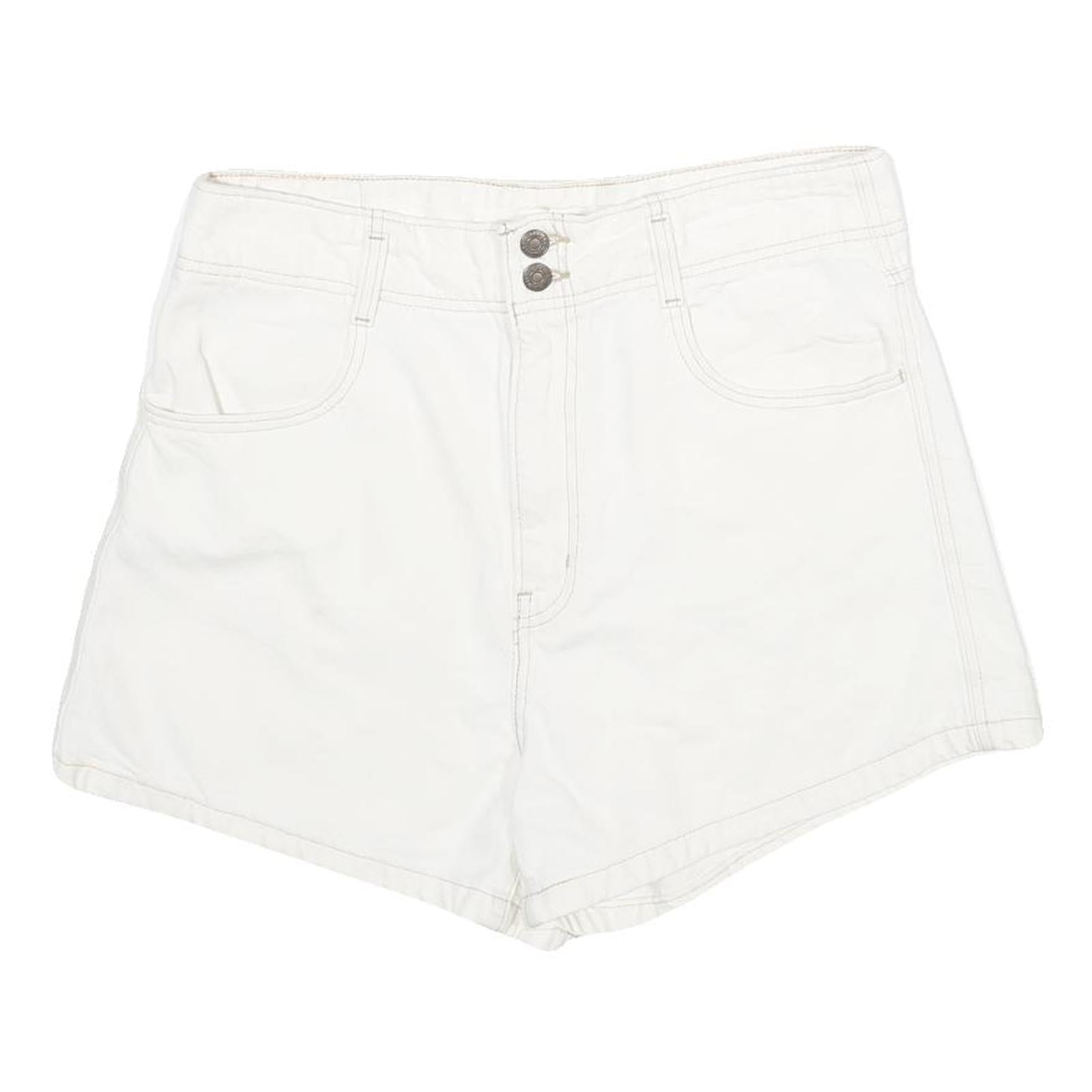 LEVI'S Womens White Cotton Denim Casual Shorts M W31 Classic Fit Summer Refurbished - N/A refurbished available on Cerqular