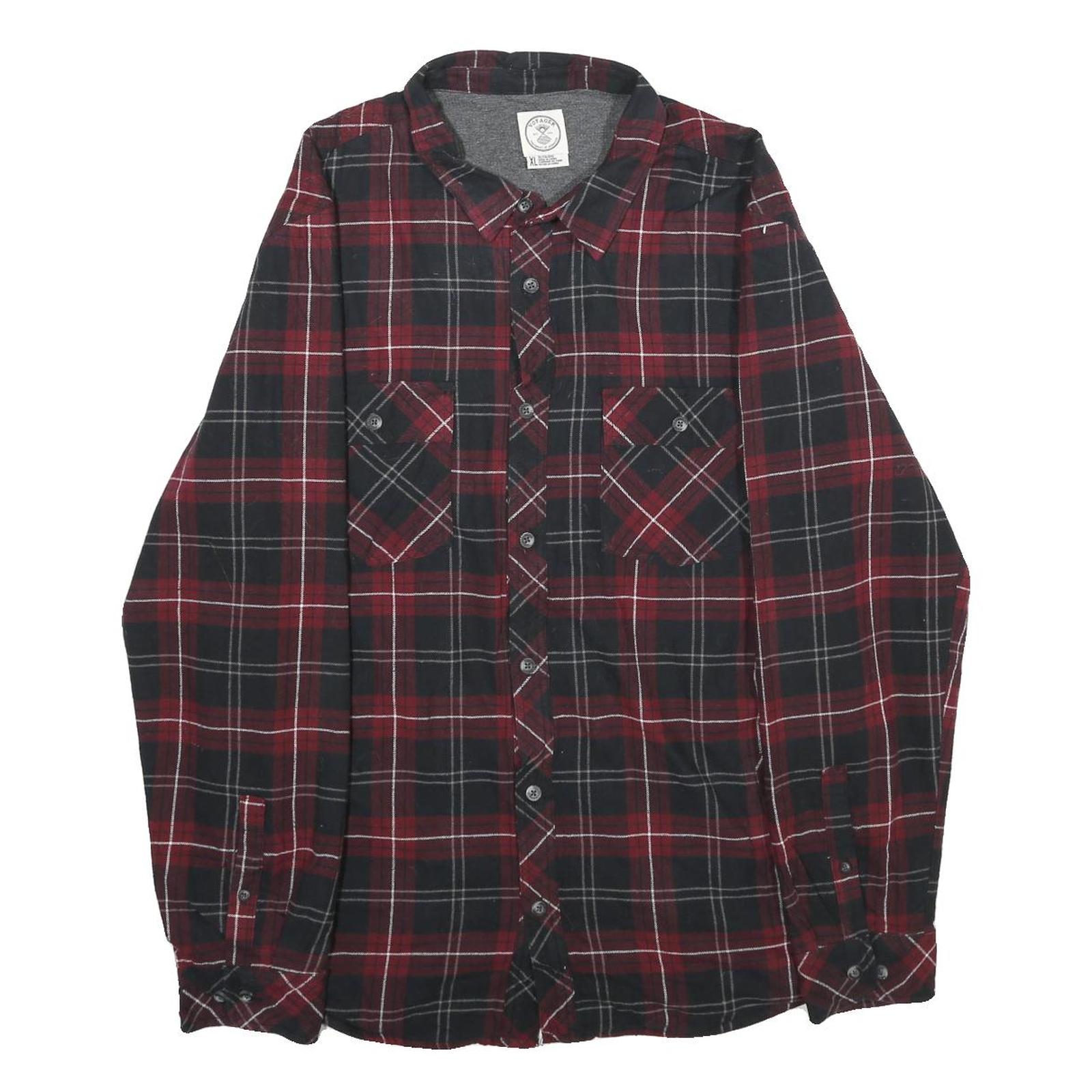 Buy VOYAGER Mens Red & Black Checked Shirt Jacket XL Cotton Blend Button Closure Refurbished - $37.69 VOYAGER Mens Red & Black Checked Shirt Jacket XL Cotton Blend Button Closure Refurbished - N/A refurbished available on Cerqular