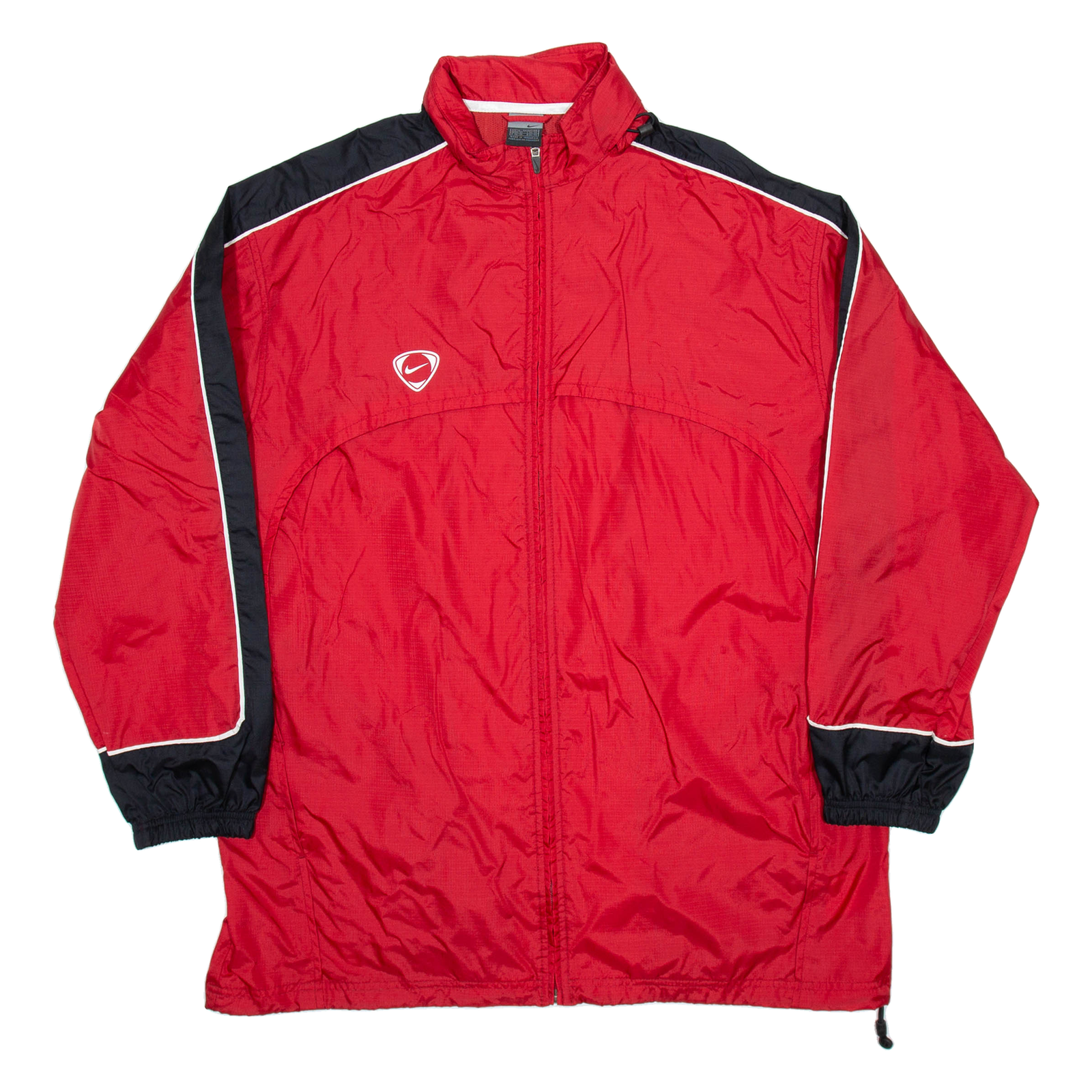NIKE Mens Rain Jacket Red Hooded XL Refurbished - N/A refurbished available on Cerqular