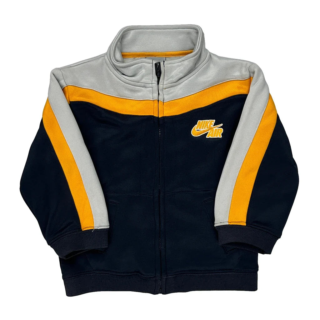 Age 2 Nike Striped Track Jacket - XS Navy Polyester Refurbished - Thrifted (note: this is a term often used to describe second- refurbished available on Cerqular