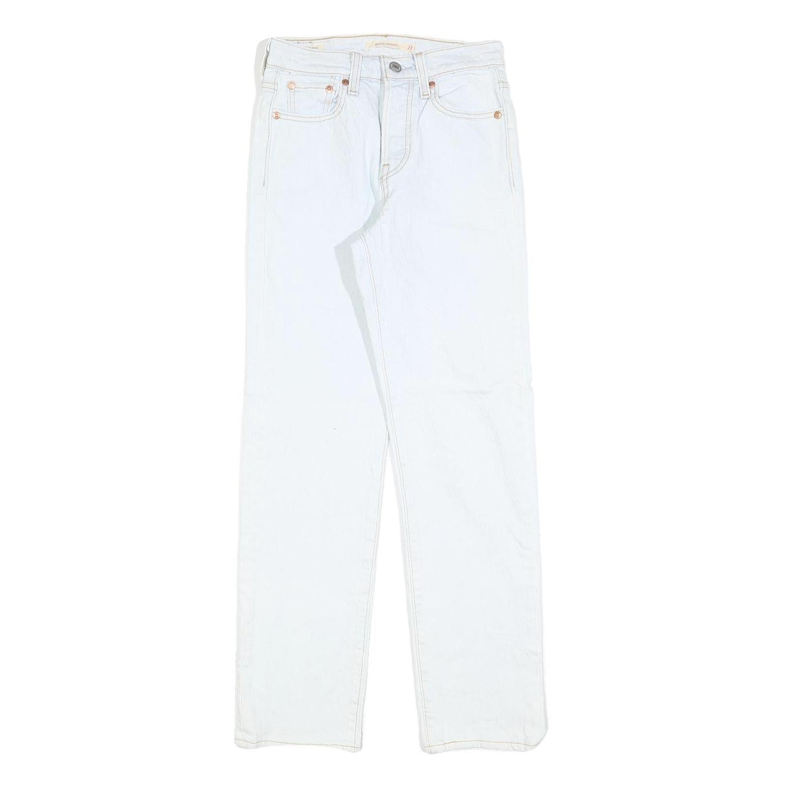 Buy LEVI'S Womens White Regular Fit Straight Leg Denim Jeans W23 L28 Button Closure Refurbished - $36.39 LEVI'S Womens White Regular Fit Straight Leg Denim Jeans W23 L28 Button Closure Refurbished - N/A refurbished available on Cerqular