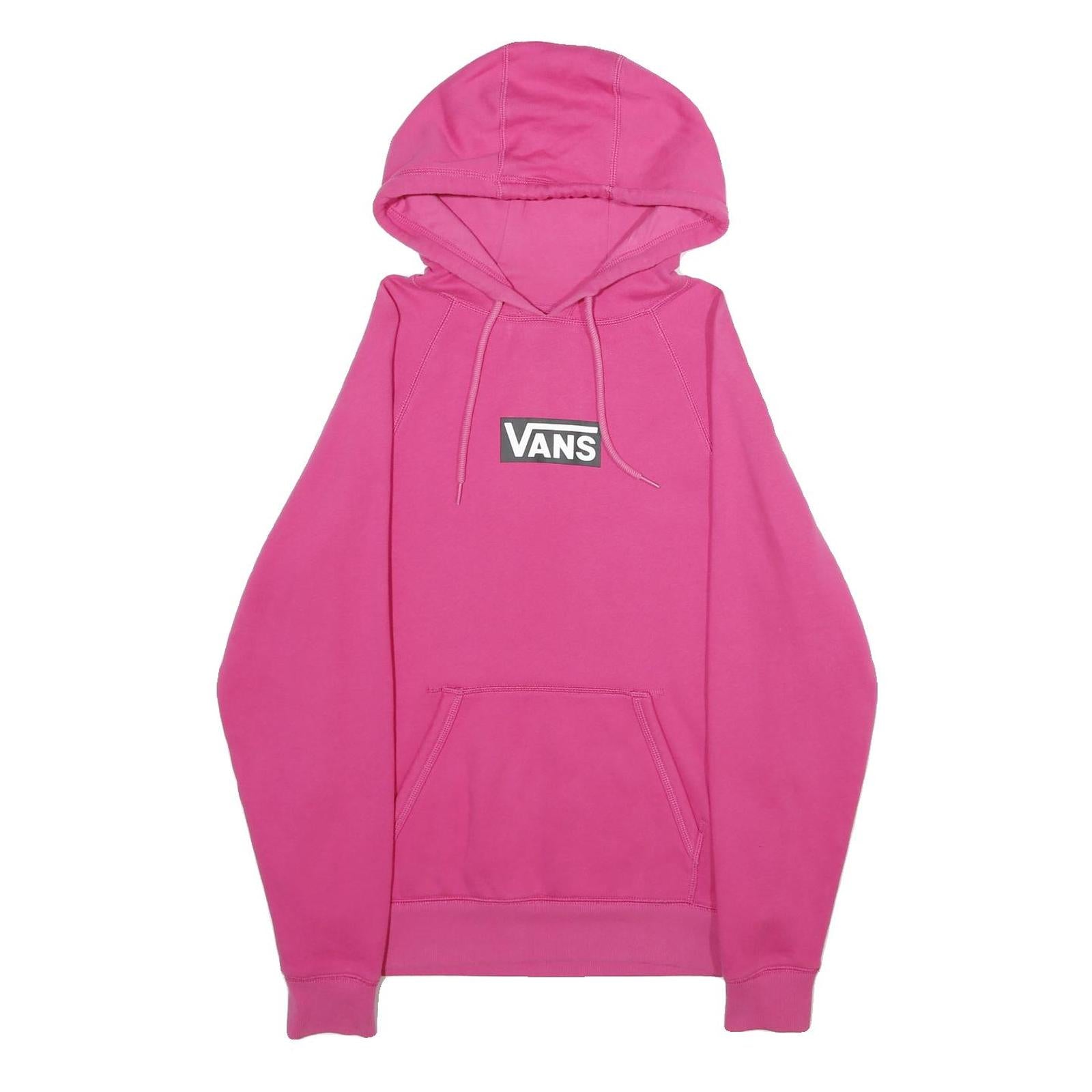 VANS Mens Pink Hoodie XS Cotton Blend Pullover Drawstring Hood Logo Print Refurbished - N/A refurbished available on Cerqular
