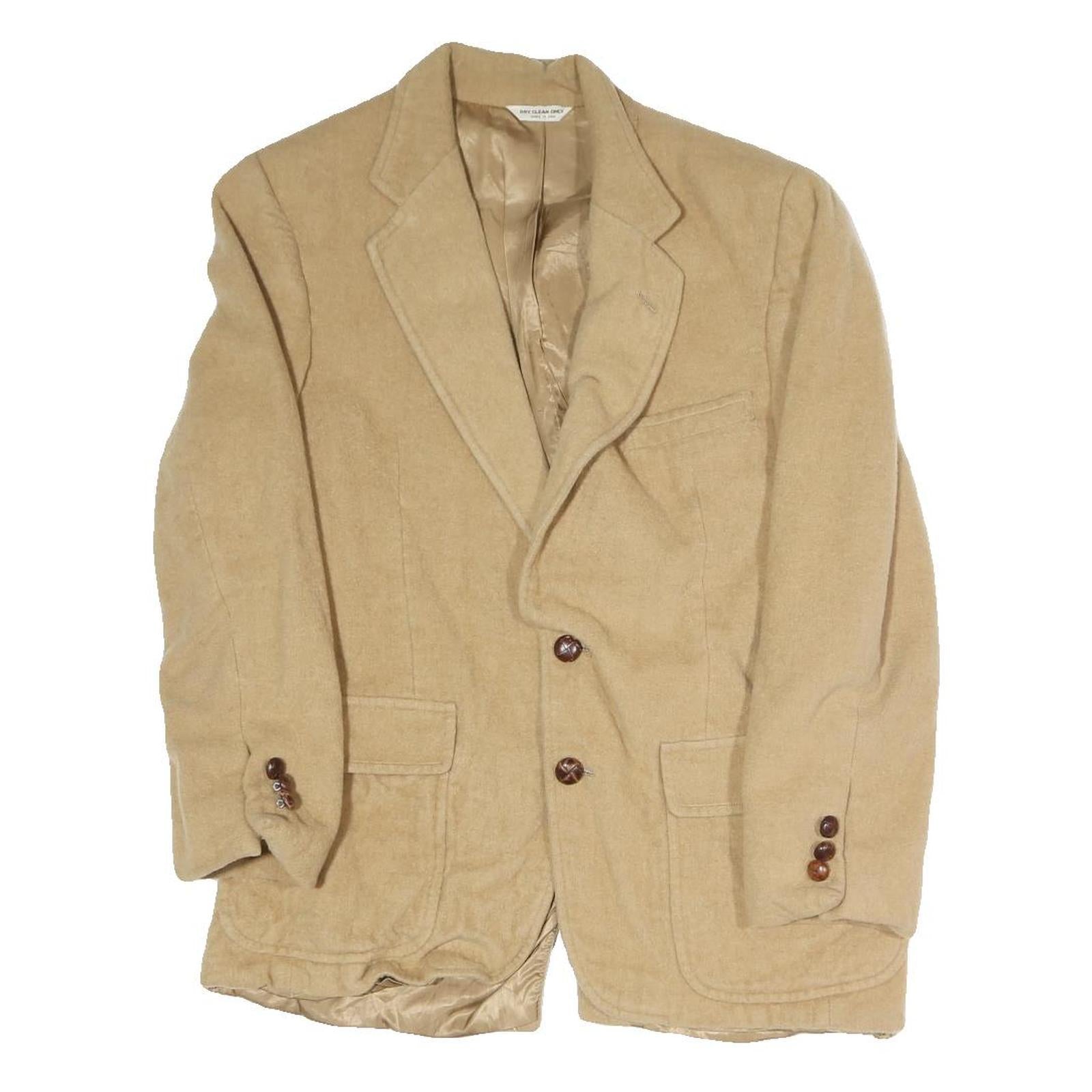 KEEP FUN Womens Beige Button Jacket M Polyester Blend Classic Blazer Button Refurbished - N/A refurbished available on Cerqular