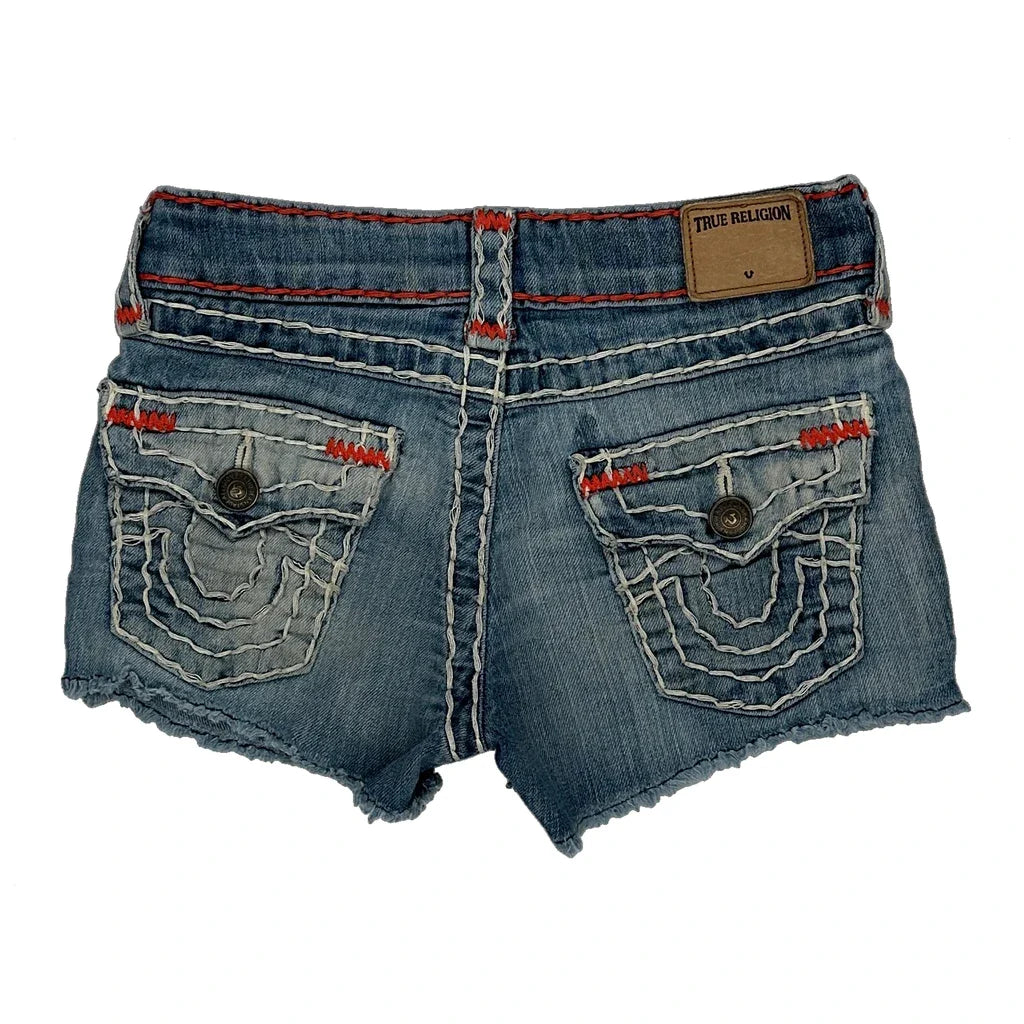 Age 6 True Religion Denim Shorts - Smallw 2L Blue Denim Refurbished - Thrifted (note: this is a term often used to describe second- refurbished available on Cerqular