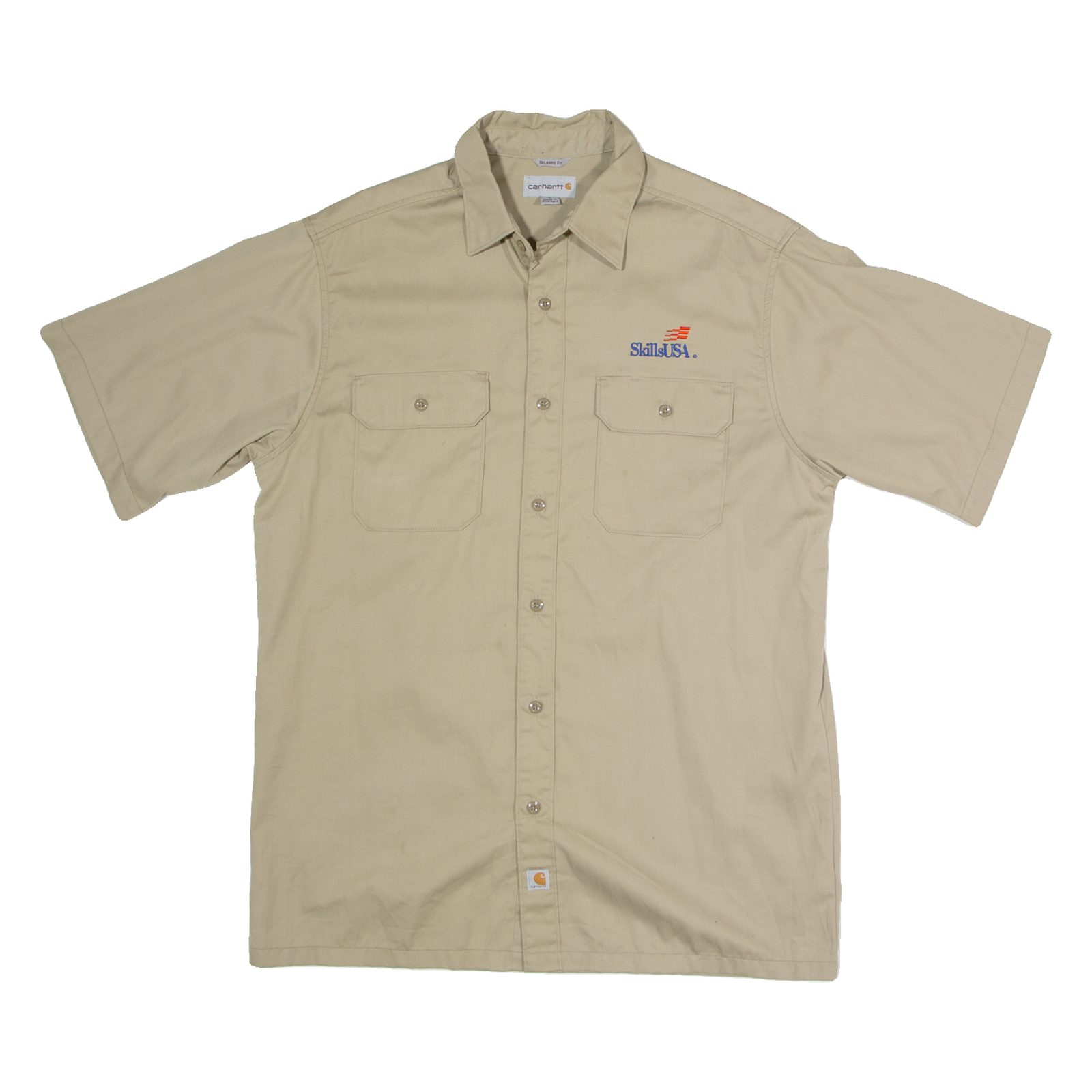 CARHARTT SkillsUSA Mens Worker Shirt Beige L Refurbished - N/A refurbished available on Cerqular