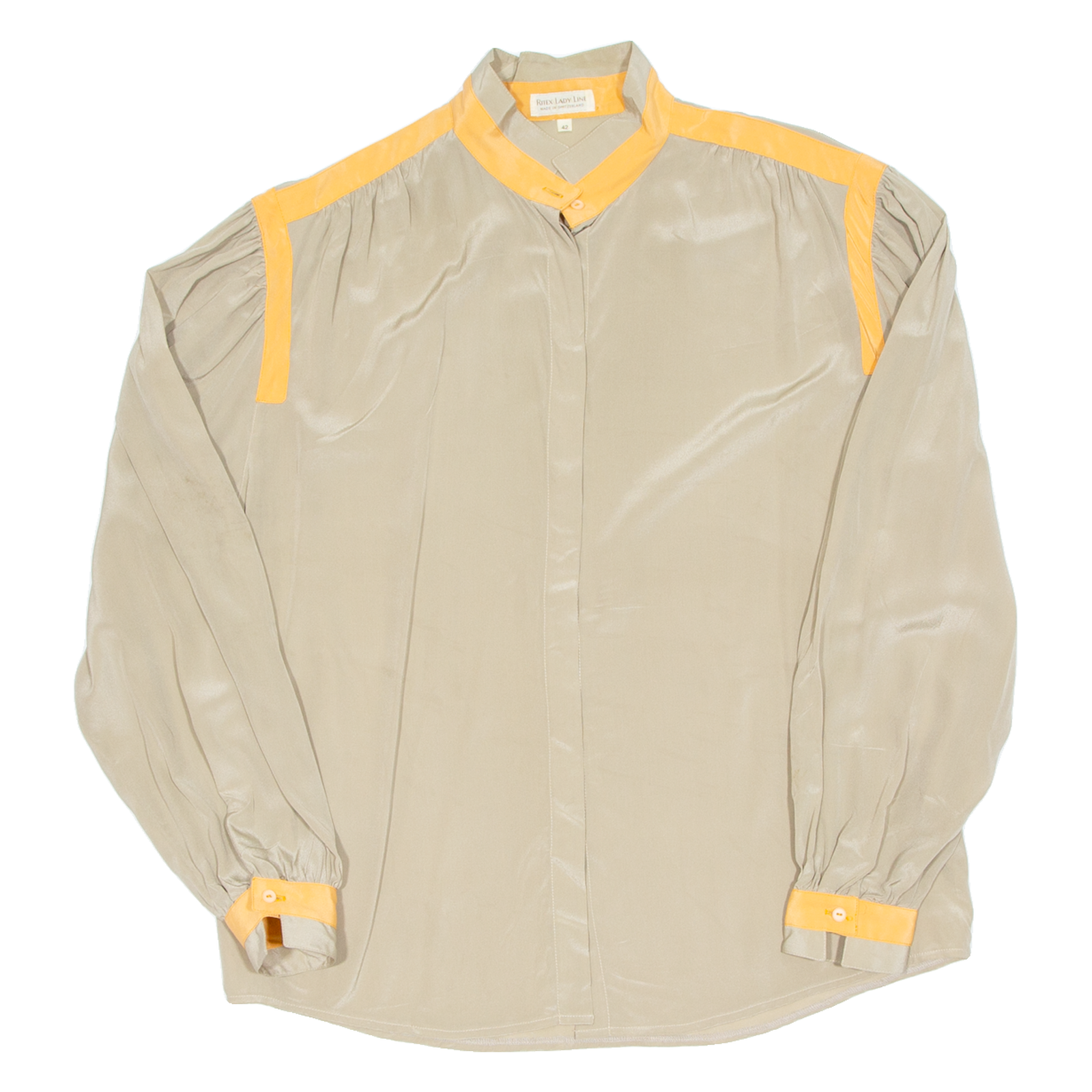 Womens Blouse Beige Long Sleeve L Refurbished - N/A refurbished available on Cerqular