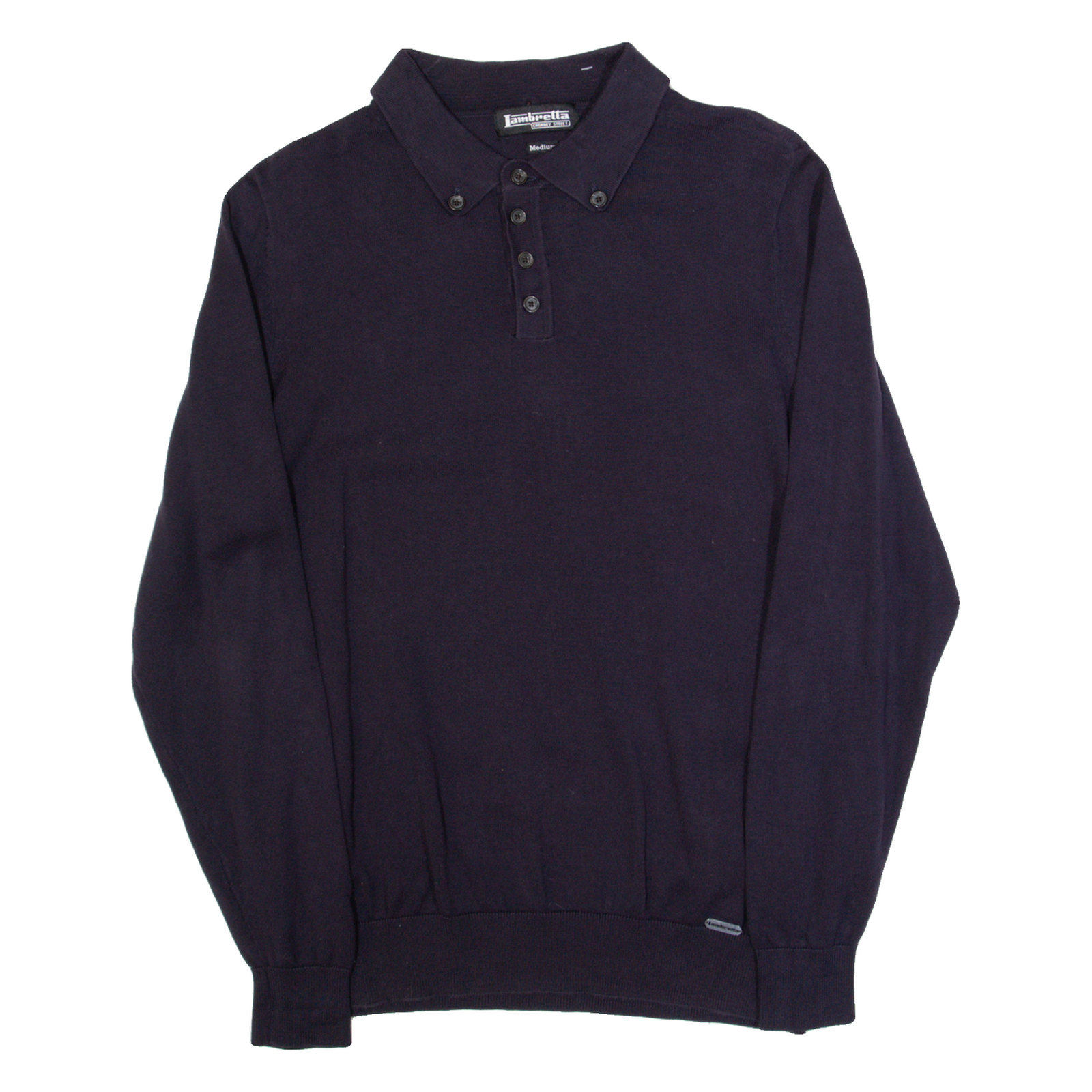 LAMBRETTA Mens Polo Shirt Blue Long Sleeve M Refurbished - N/A refurbished available on Cerqular