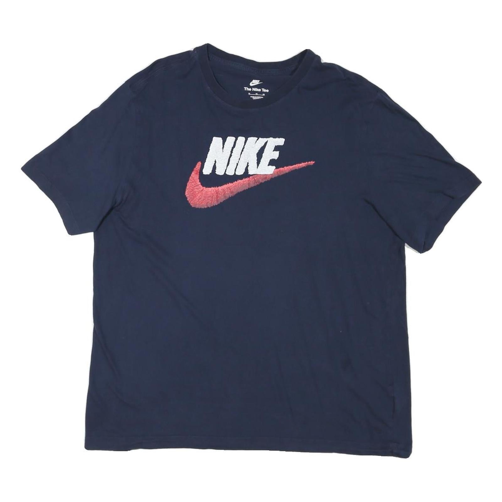 NIKE Mens Blue & Red Logo Graphic T-Shirt XL Short Sleeve Crew Neck Cotton Blend Refurbished - N/A refurbished available on Cerqular