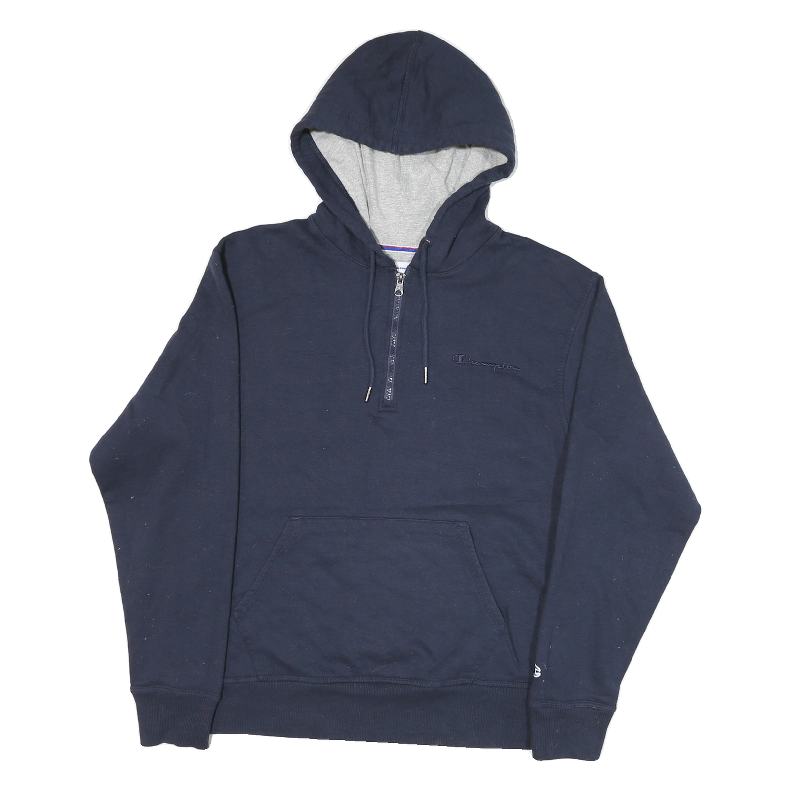 CHAMPION Mens Navy Blue Hoodie M Cotton Blend Half Zip Casual Wear Refurbished - N/A refurbished available on Cerqular