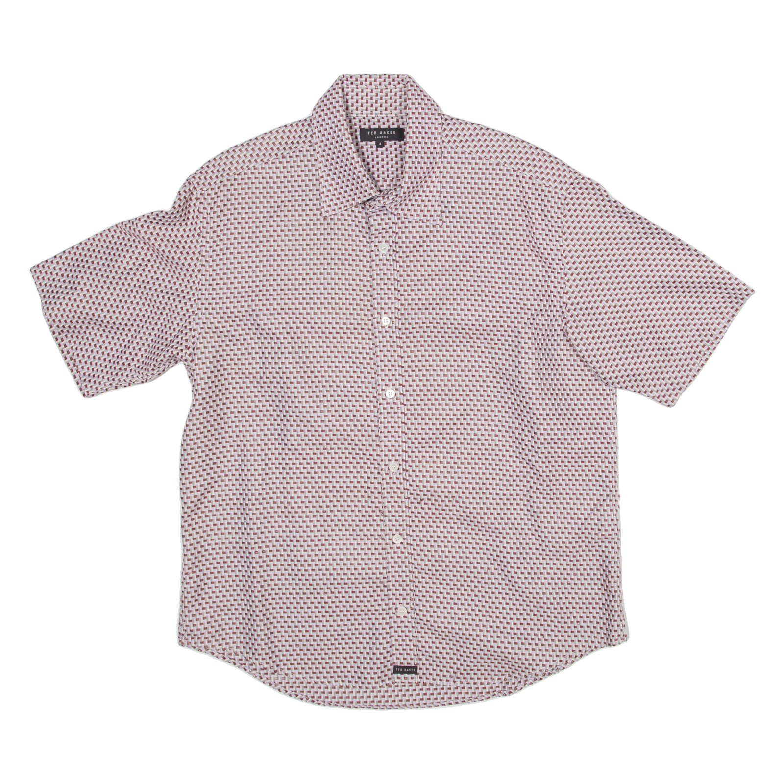 TED BAKER Mens Shirt Red Crazy Pattern M Refurbished - N/A refurbished available on Cerqular