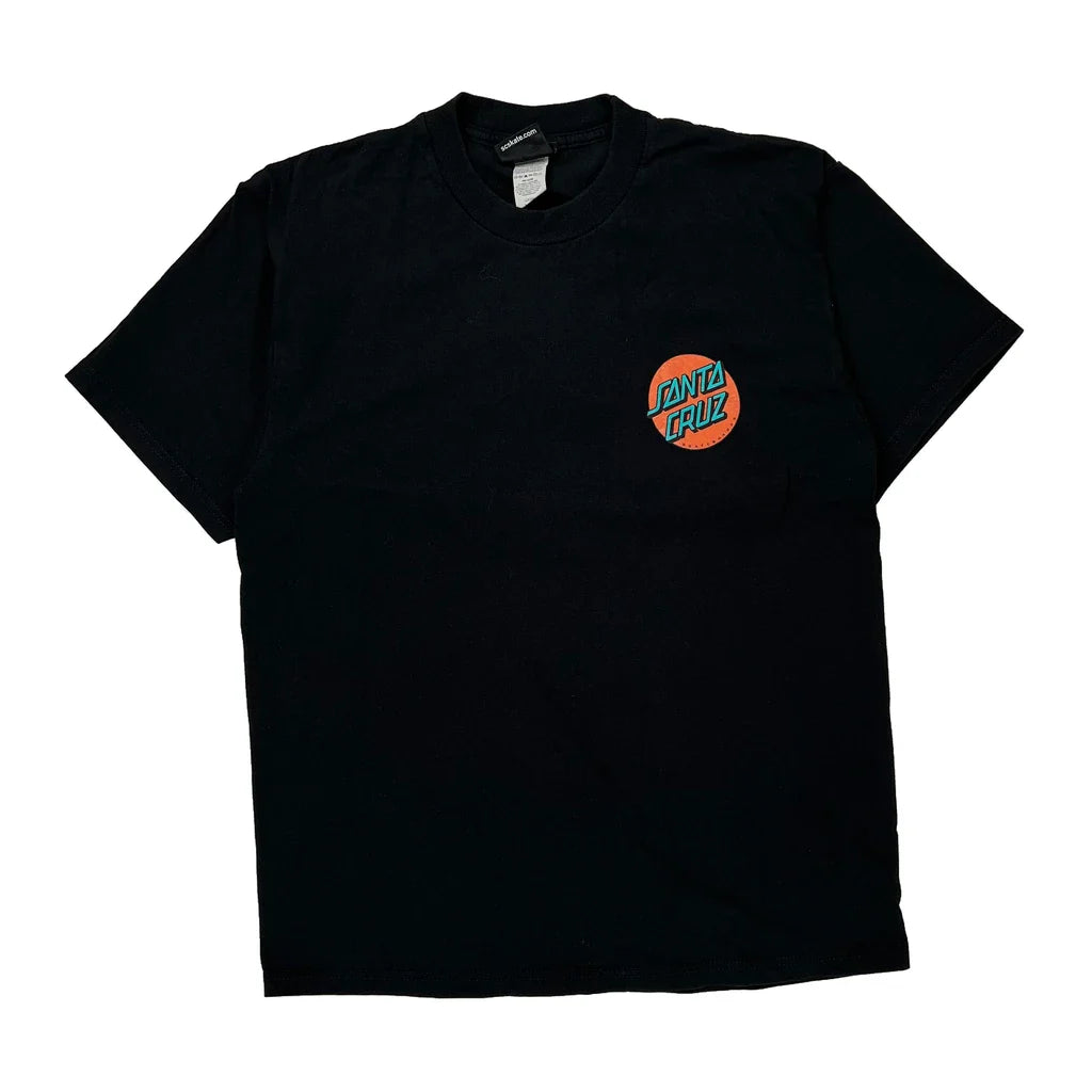 Buy Santa Cruz Graphic T-Shirt - Medium Black Cotton Refurbished - $46.89 Santa Cruz Graphic T-Shirt - Medium Black Cotton Refurbished - Thrifted (note: this is a term often used to describe second- refurbished available on Cerqular