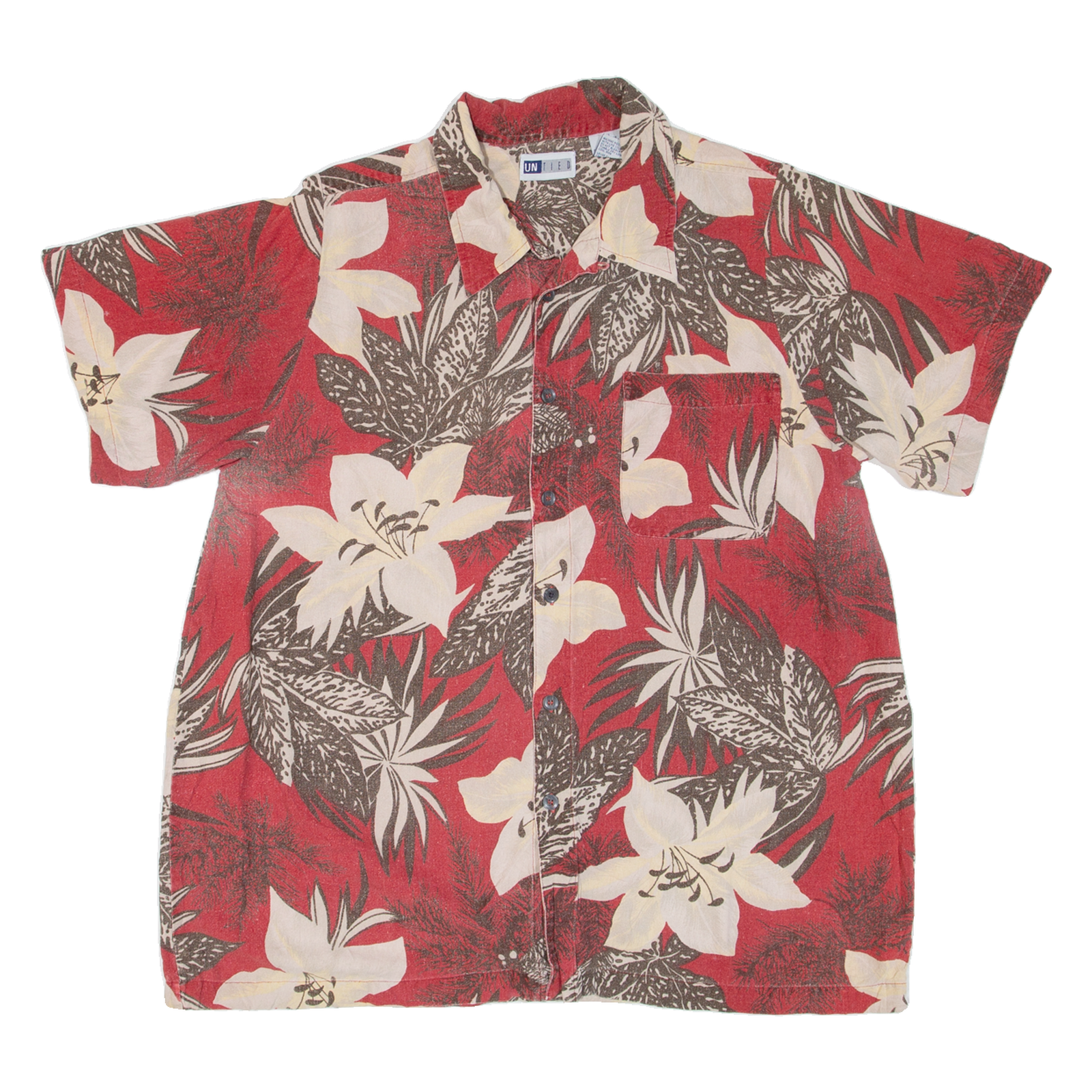 Buy UNTIED Mens Hawaiian Shirt Red Floral XL Refurbished - $18.19 UNTIED Mens Hawaiian Shirt Red Floral XL Refurbished - N/A refurbished available on Cerqular