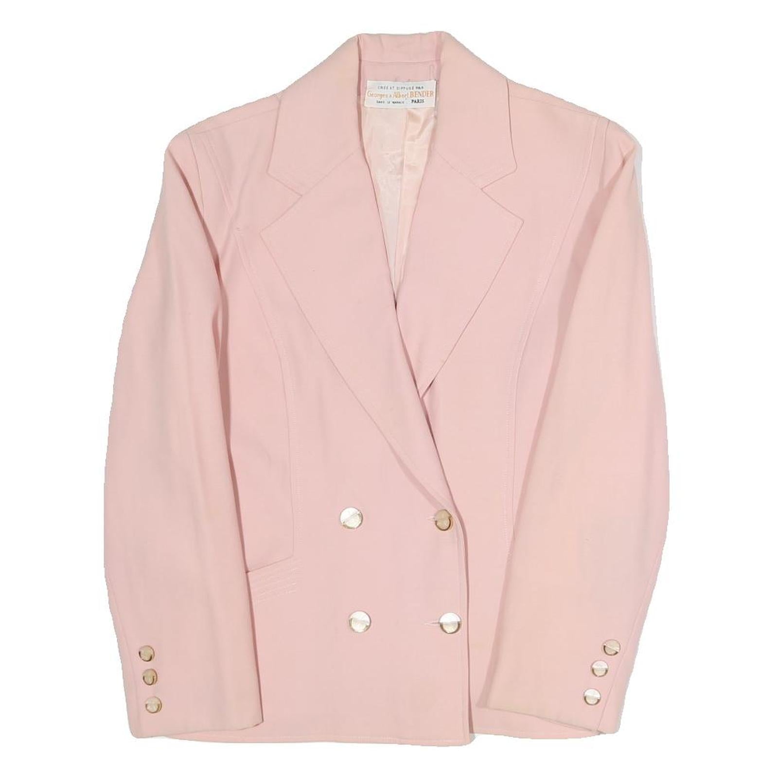 GEORGES ET ALBERT BENDER Womens Pink Blazer Jacket S Polyester Blend Woven Refurbished - N/A refurbished available on Cerqular