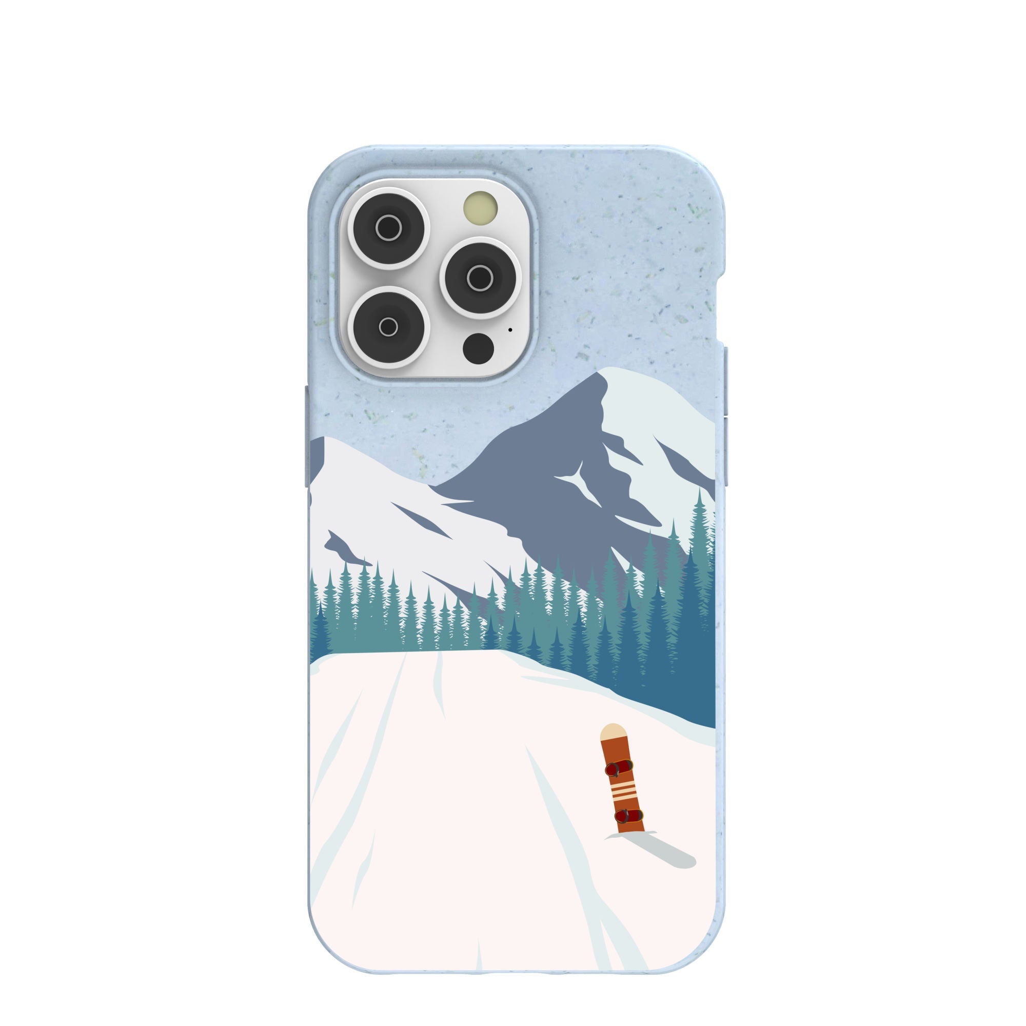 Powder Blue Shredding Peaks iPhone 14 Pro Max Case Refurbished - Pela Case refurbished available on Cerqular