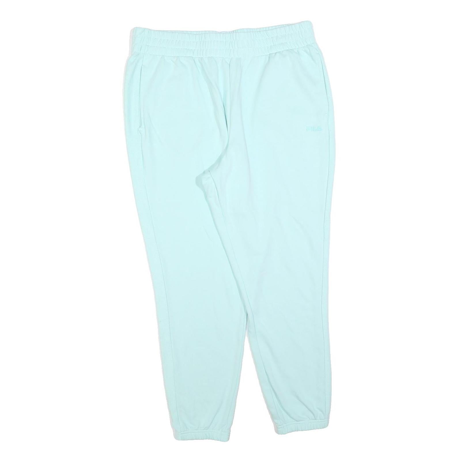 FILA Womens Joggers Light Blue Relaxed Tapered 2XL W36 L27 Cotton Blend Casual Refurbished - N/A refurbished available on Cerqular