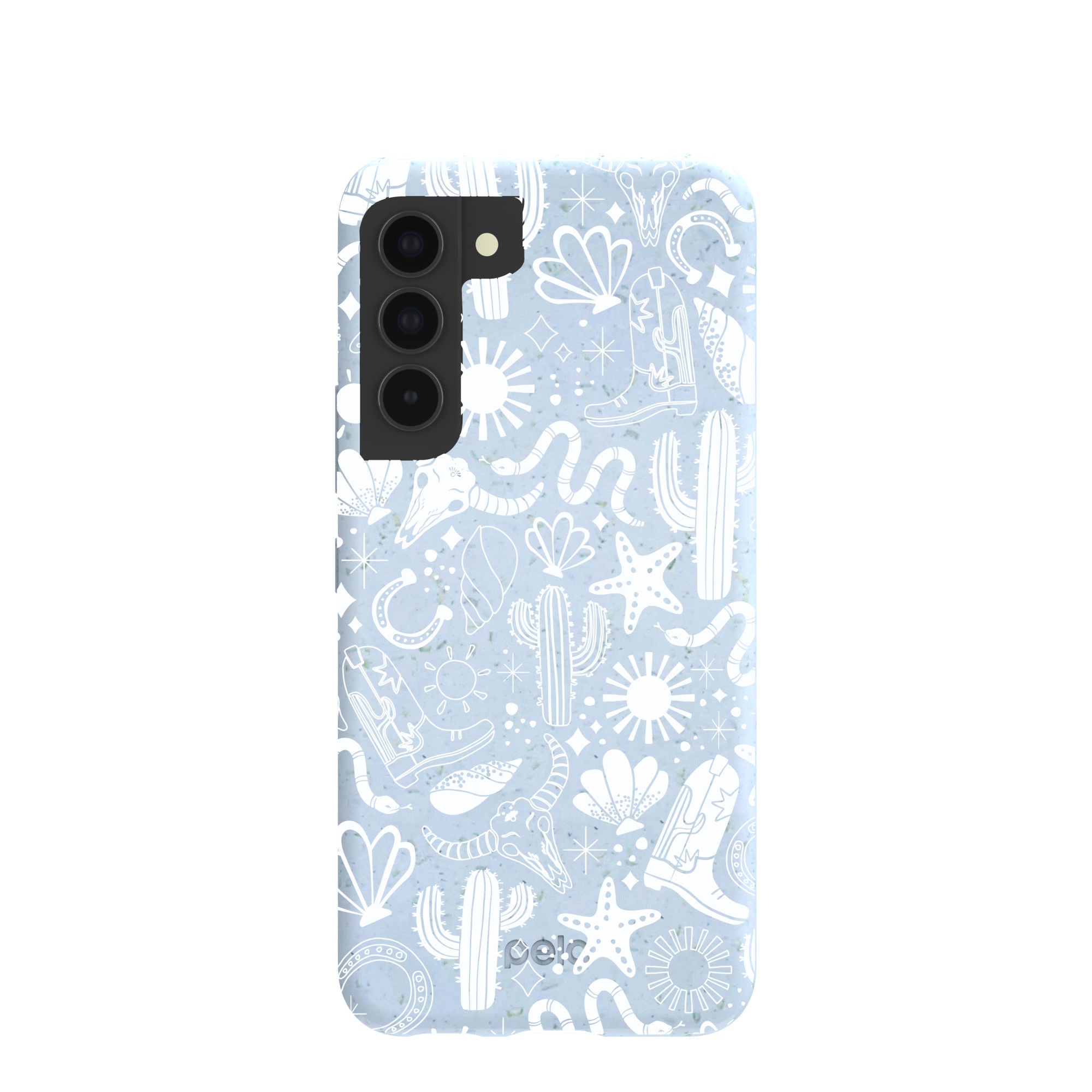 Powder Blue Coastal Rodeo Samsung Galaxy S22 Case Refurbished - Pela Case refurbished available on Cerqular