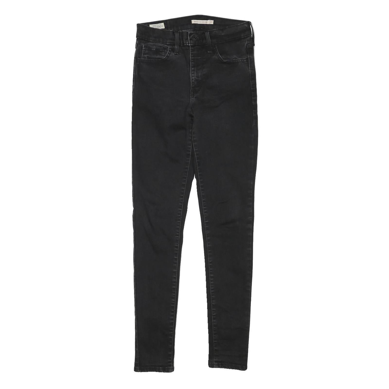 LEVI'S Womens Slim Black Denim Slim Jeans W26 L30 Stretch Cotton Blend Refurbished - N/A refurbished available on Cerqular