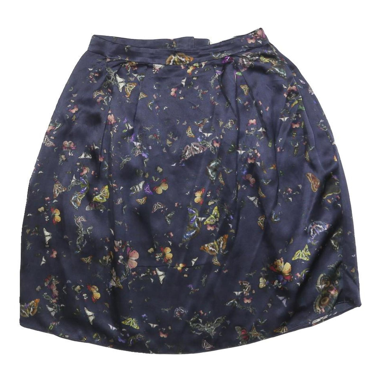 ERDEM Womens Blue Butterfly Print Mini Silk Skirt Size S Elegant Design Refurbished - N/A refurbished available on Cerqular