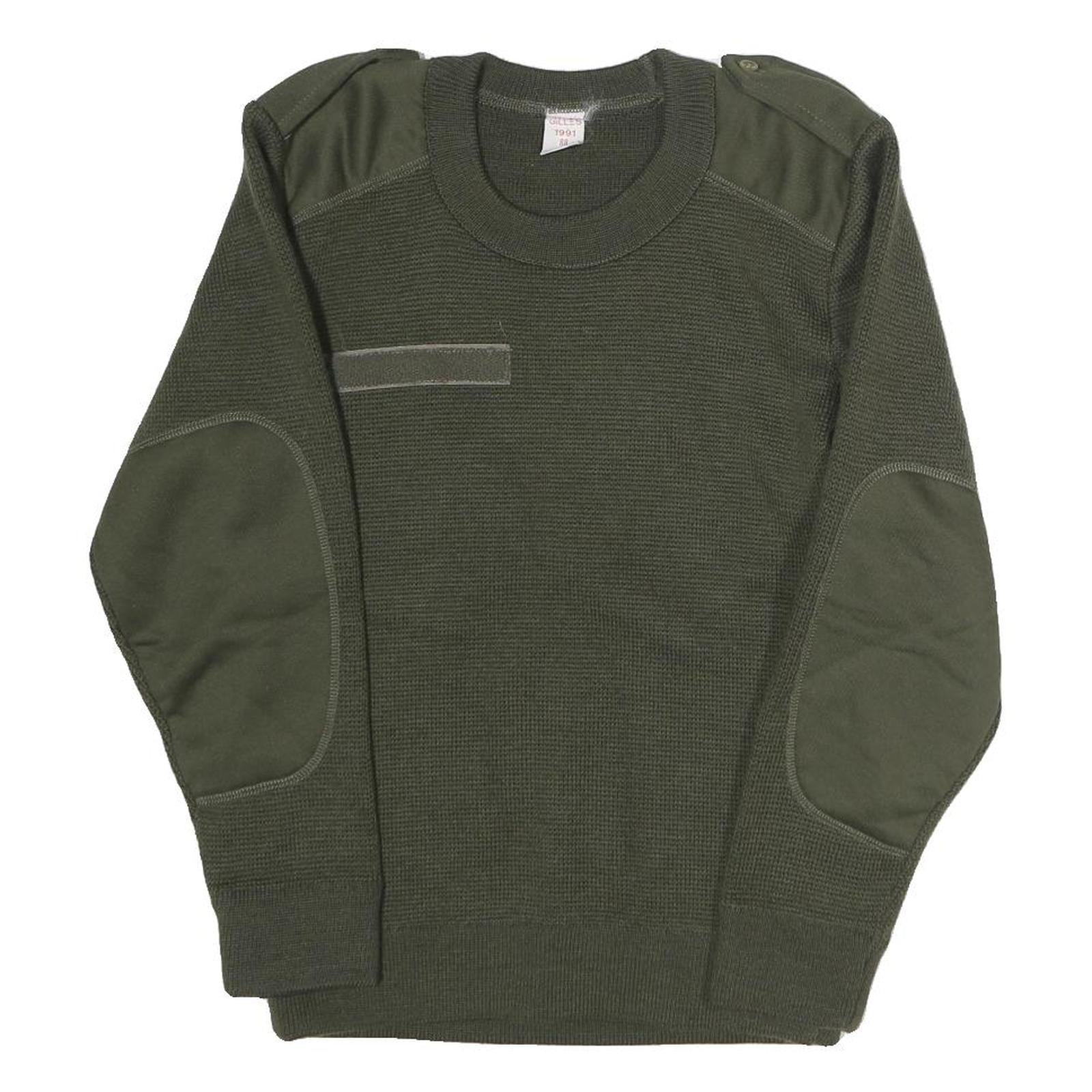 Mens Green Cotton Blend Crew Neck Military Style Sweatshirt M Durable Fit Refurbished - N/A refurbished available on Cerqular