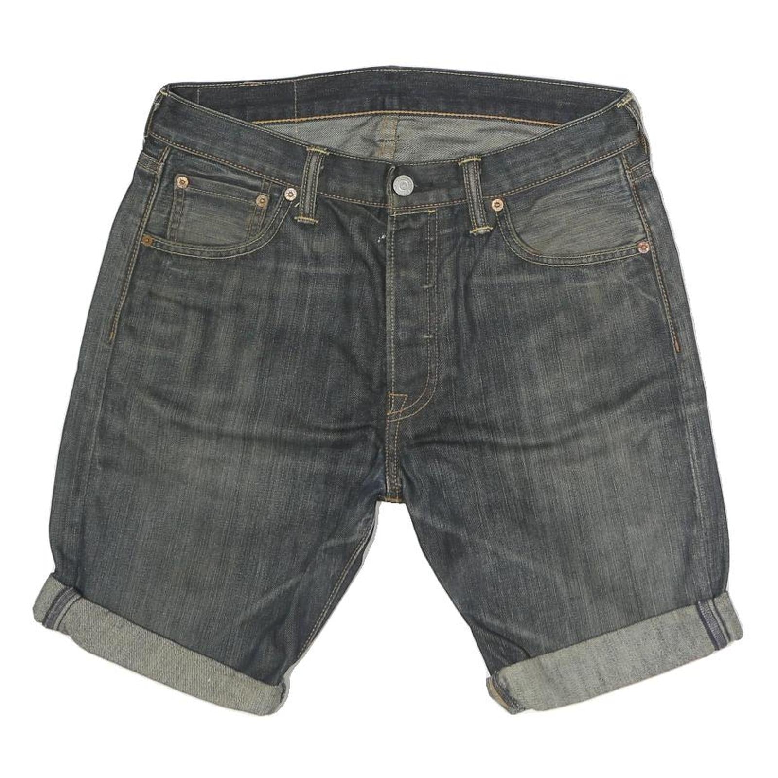LEVI'S Mens Denim Blue Rolled Hem Shorts M W30 Classic Cut 5 Pocket Refurbished - N/A refurbished available on Cerqular