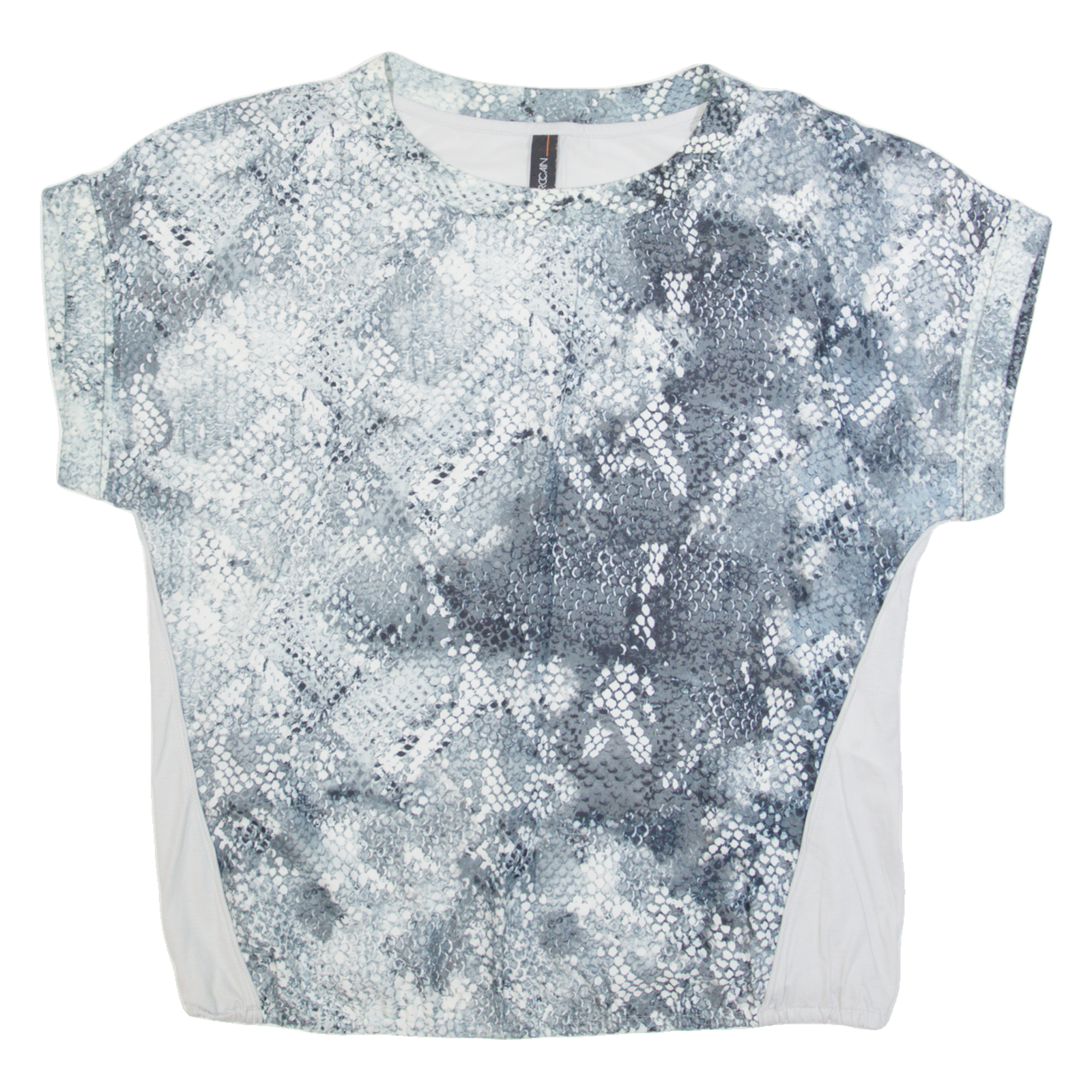 MARC CAIN Womens Printed Top Grey Silk Animal Print L Refurbished - N/A refurbished available on Cerqular