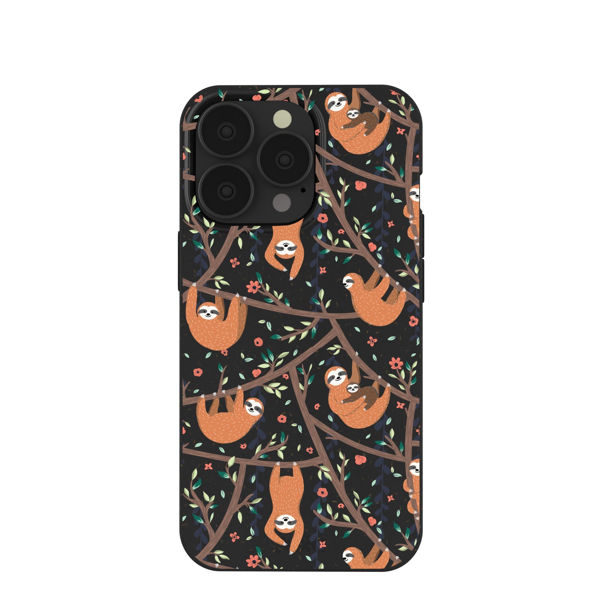 Black Jungle Sloths iPhone 13 Pro Case Refurbished - Pela Case refurbished available on Cerqular