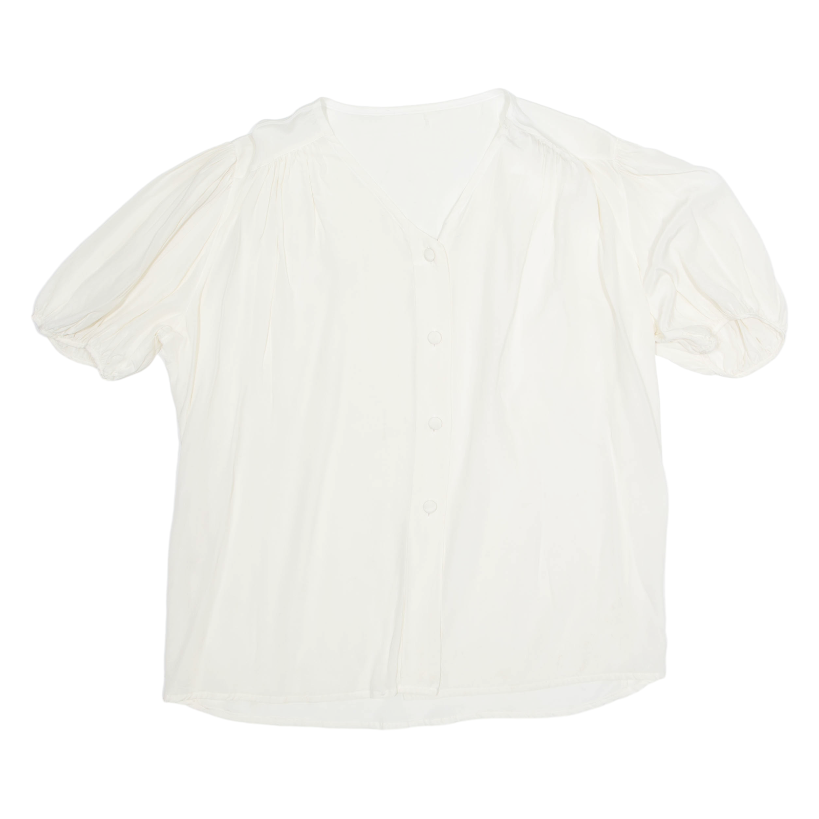 Womens Top Cream V-Neck L Refurbished - N/A refurbished available on Cerqular