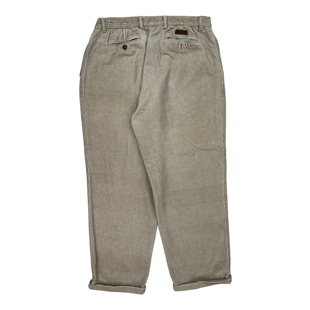 Chaps Ralph Lauren Cord Trousers - 35″ Waist Beige Cotton Refurbished - Thrifted (note: this is a term often used to describe second- refurbished available on Cerqular