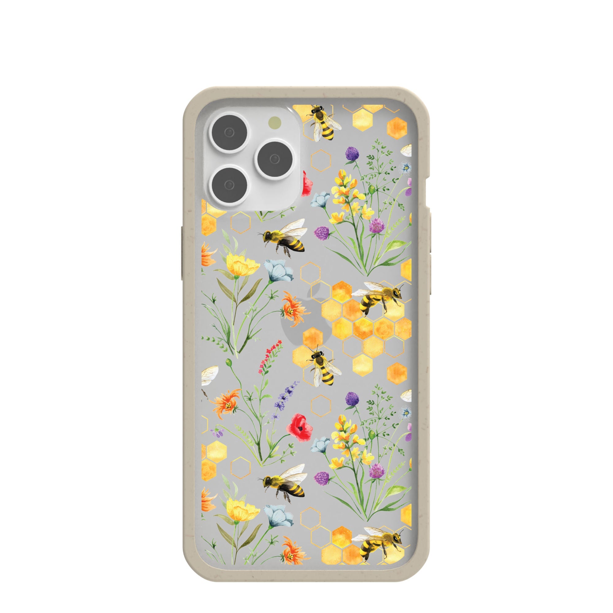 Clear Sweet Bees iPhone 12 Pro Max Case With London Fog Ridge Refurbished - Pela Case refurbished available on Cerqular
