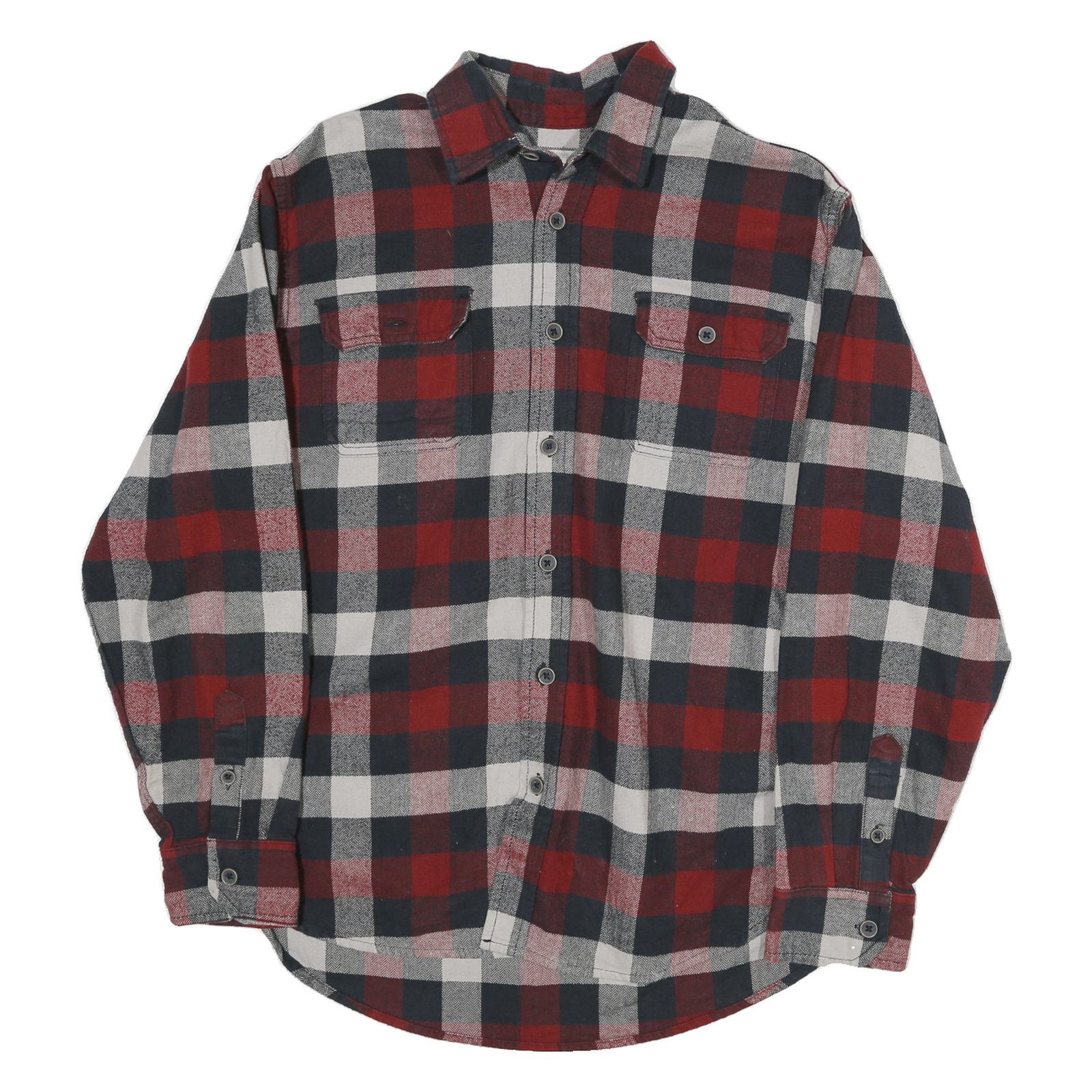 JACHS Mens Red Black & White Check Shirt M Cotton Blend Casual Refurbished - N/A refurbished available on Cerqular