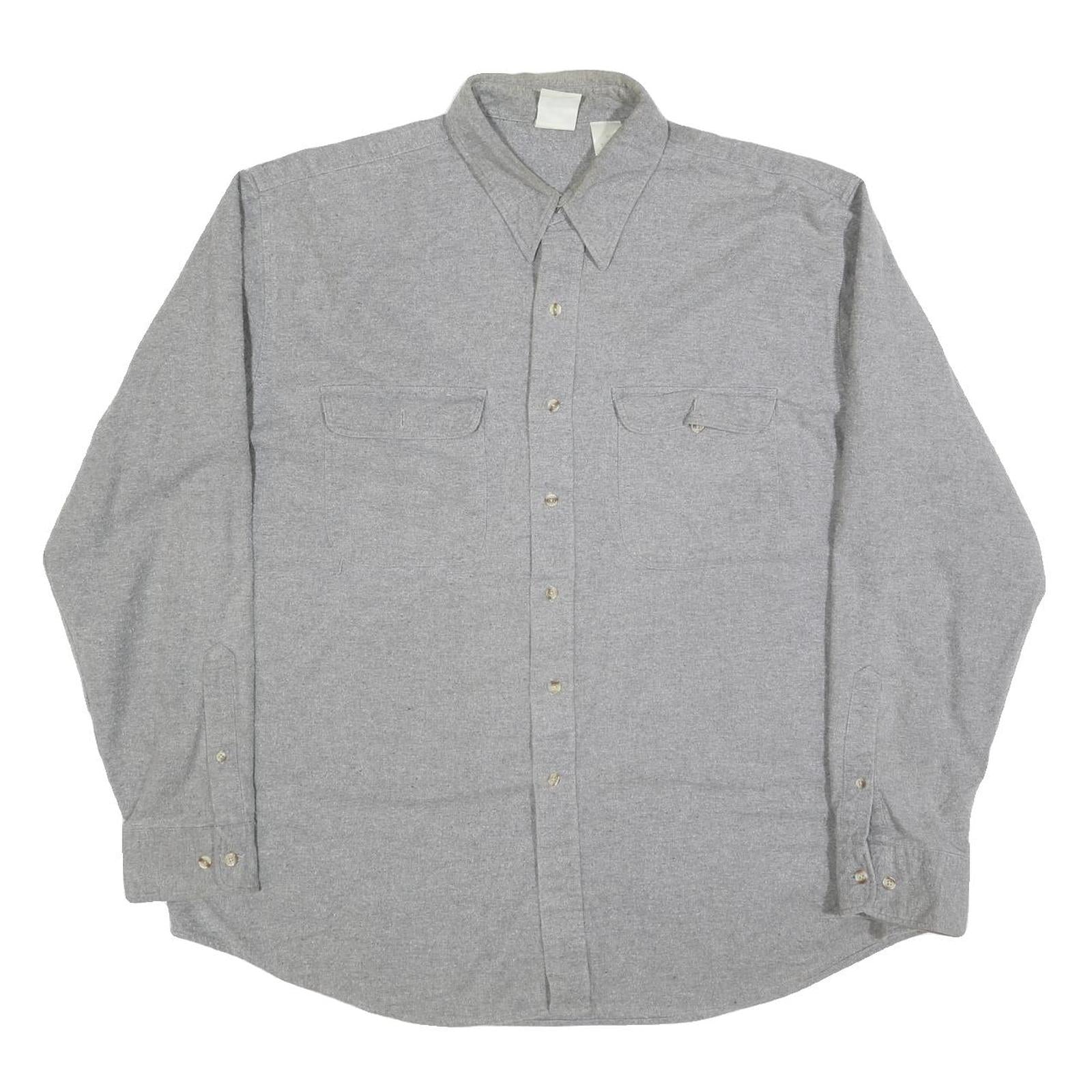APPALACHAIN TRAIL Mens Grey Shirt XL Cotton Blend Long Sleeve Casual Refurbished - N/A refurbished available on Cerqular
