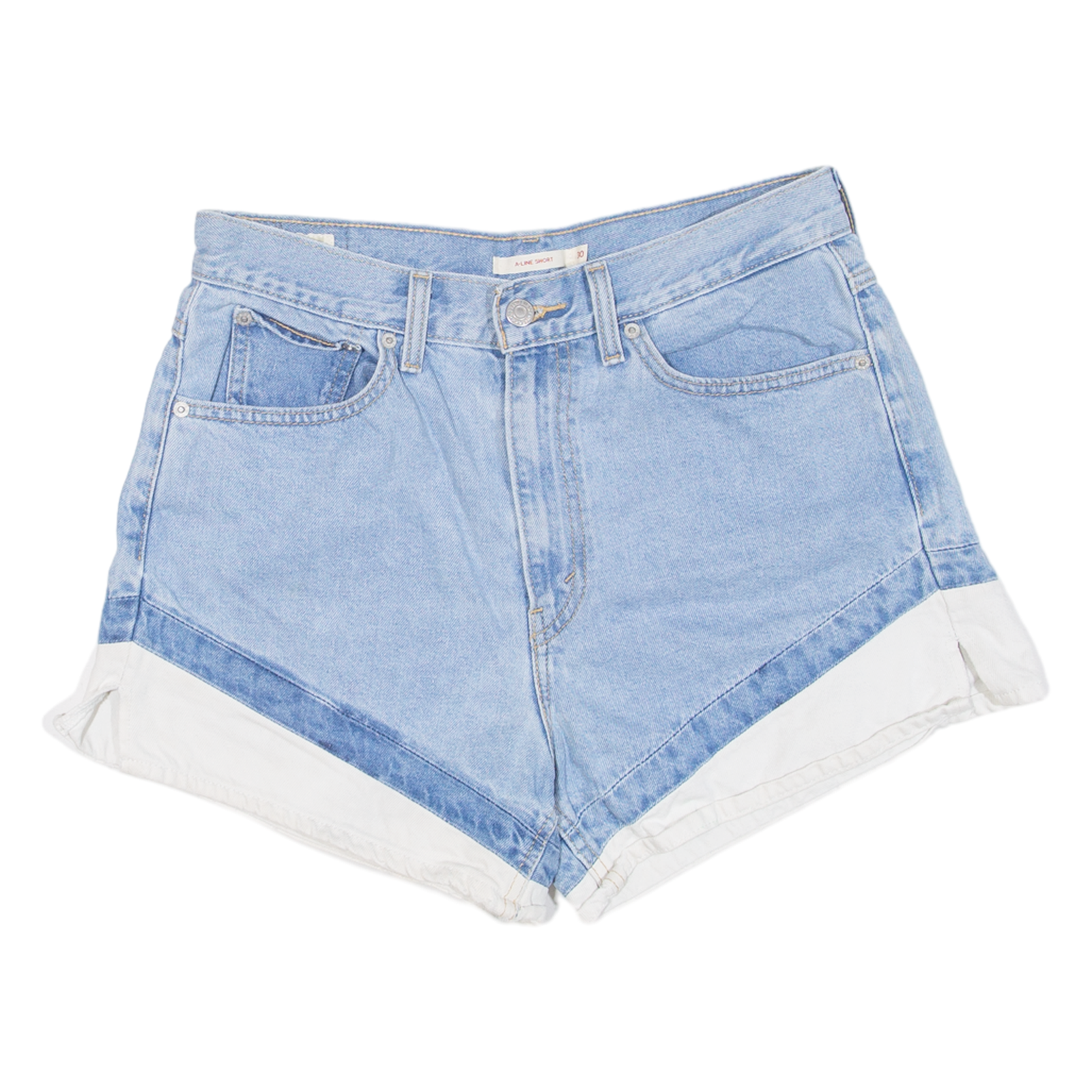 LEVI'S BIG E Womens Denim Shorts Blue M W30 Refurbished - N/A refurbished available on Cerqular