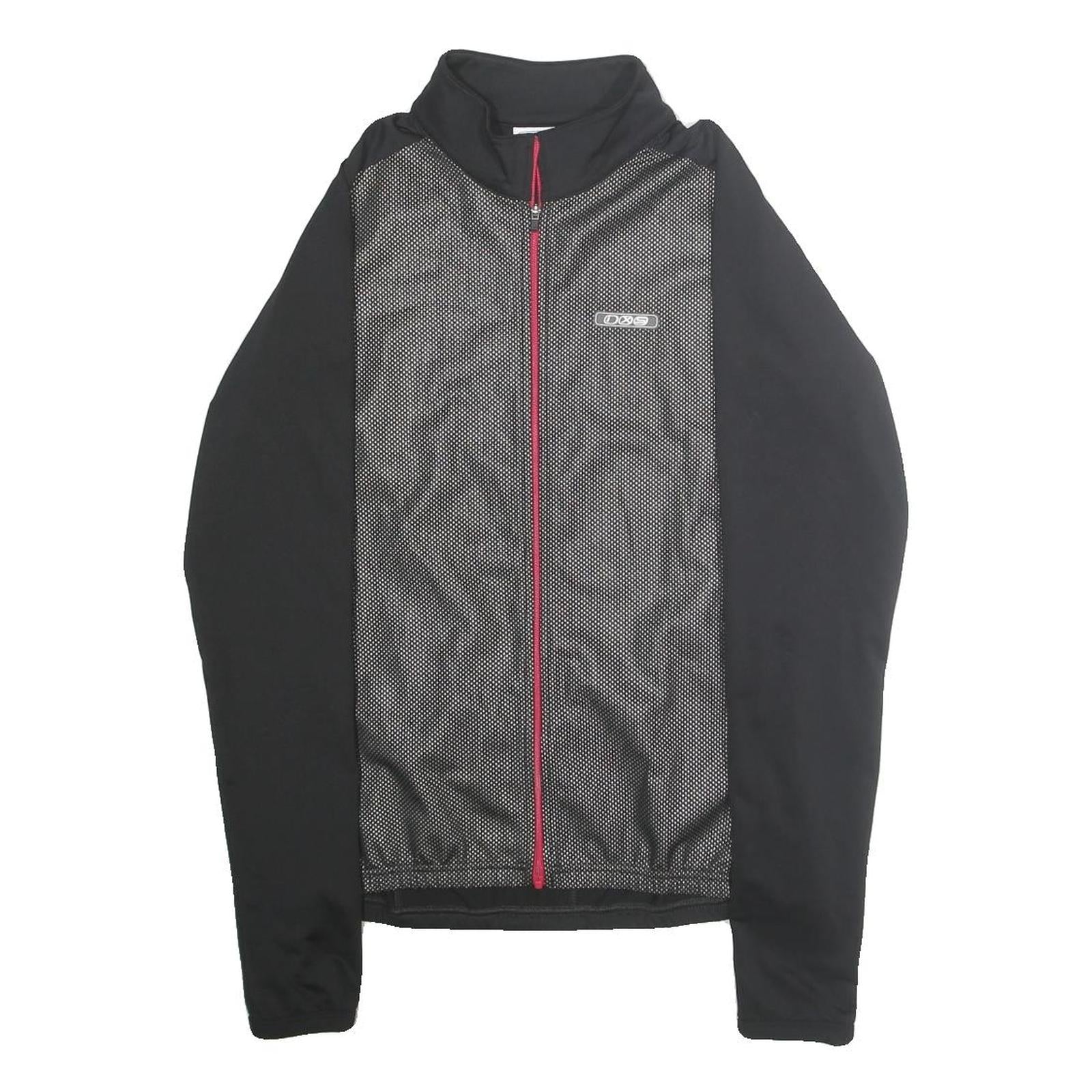 IXS Womens Black & Grey Zip Up Polyester Blend Cycling Jacket UK 12 Printed Logo Refurbished - N/A refurbished available on Cerqular