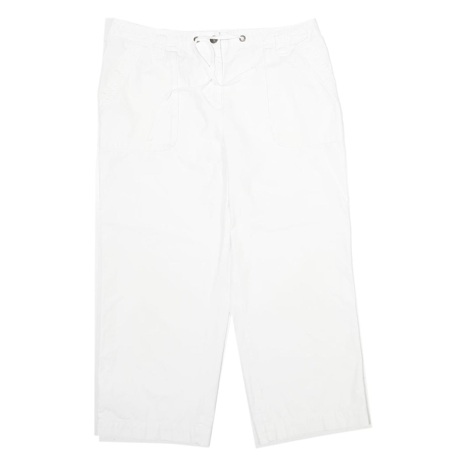 Buy Womens White Regular Fit Drawstring Cotton Blend Trousers W34 L26 Casual Summer Refurbished - $23.39 Womens White Regular Fit Drawstring Cotton Blend Trousers W34 L26 Casual Summer Refurbished - N/A refurbished available on Cerqular