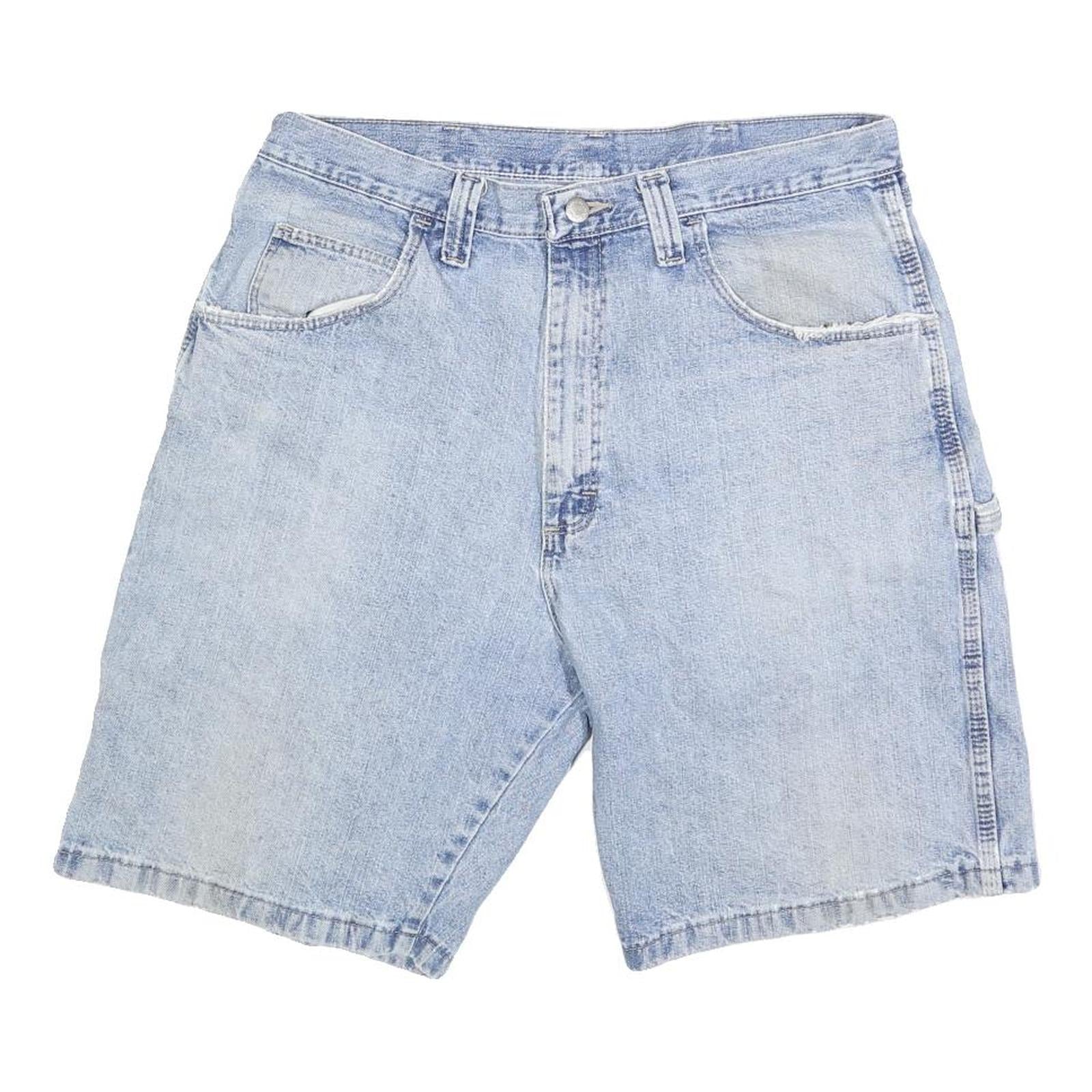 WRANGLER Mens Shorts Blue Casual Denim L W34 Workwear Pockets Refurbished - N/A refurbished available on Cerqular