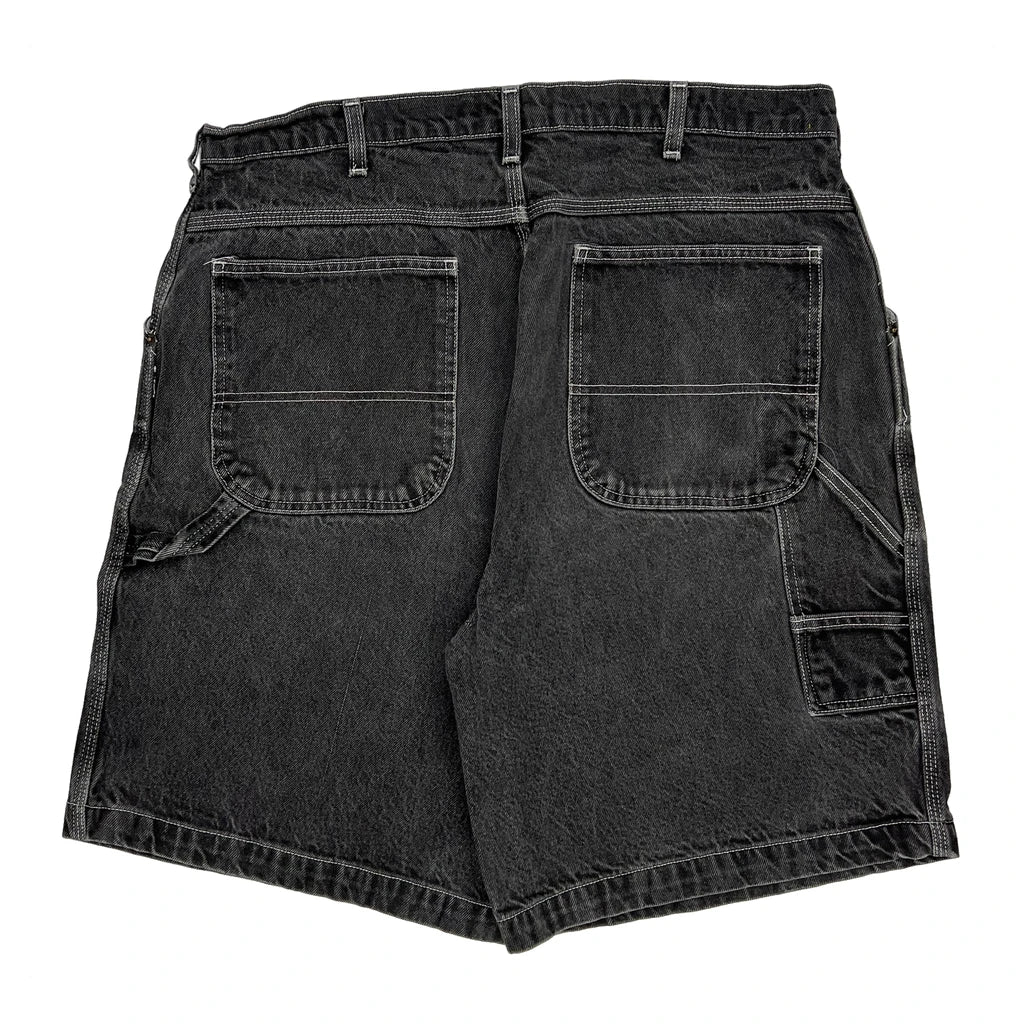 Canyon River Blues Hip Hop Carpenter Shorts - 36W 9L Grey Cotton Refurbished - Thrifted (note: this is a term often used to describe second- refurbished available on Cerqular
