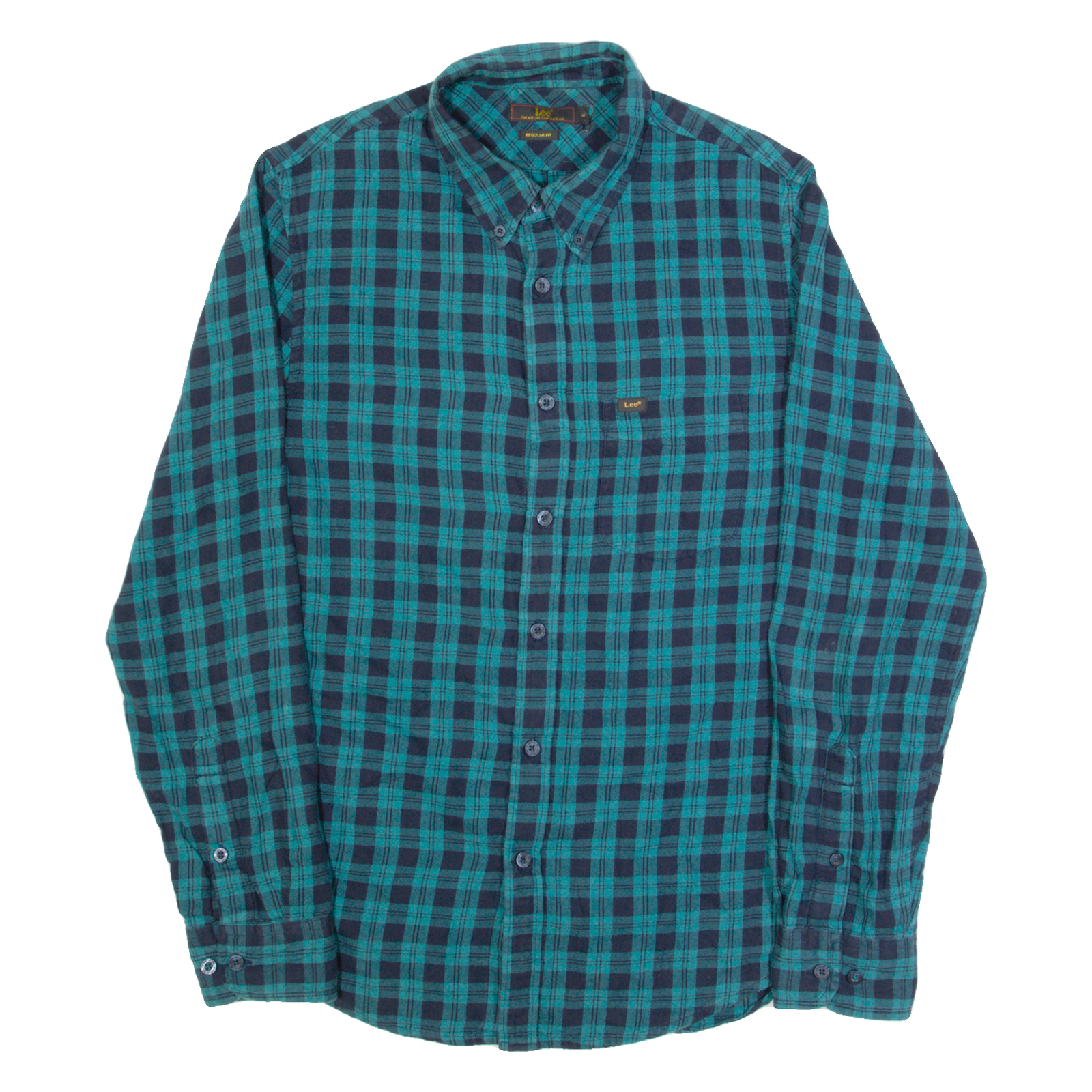 LEE Mens Shirt Blue Check Long Sleeve S Refurbished - N/A refurbished available on Cerqular