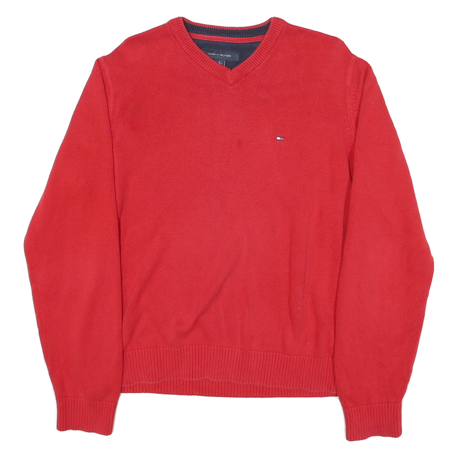 Buy TOMMY HILFIGER Mens Red Plain V-Neck Basic Knit Jumper M Cotton Blend Casual Refurbished - $19.49 TOMMY HILFIGER Mens Red Plain V-Neck Basic Knit Jumper M Cotton Blend Casual Refurbished - N/A refurbished available on Cerqular