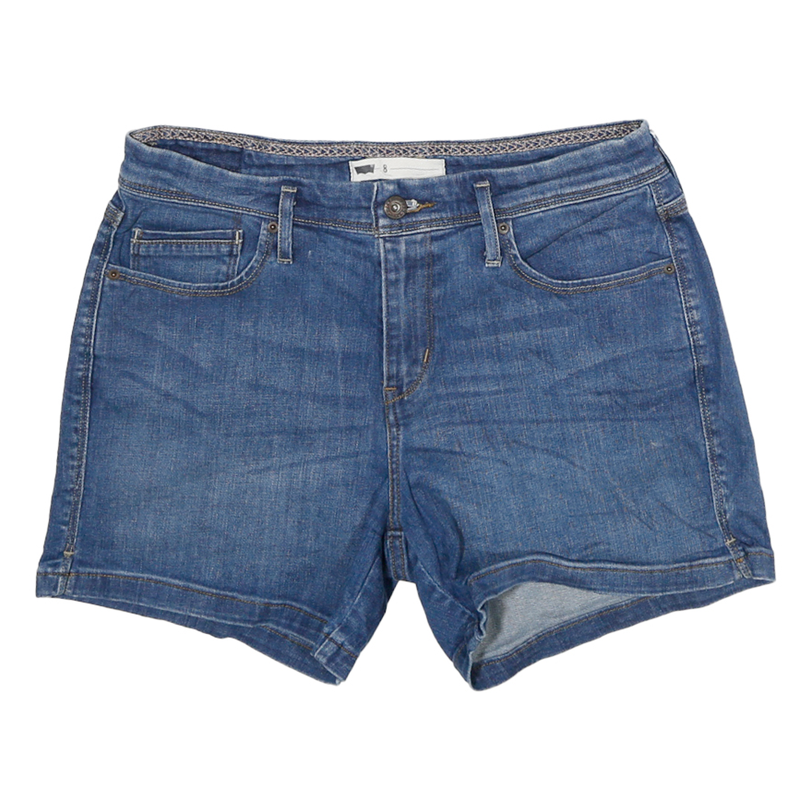LEVI'S Womens Denim Blue Casual Shorts L W30 Cotton Blend Classic Fit Refurbished - N/A refurbished available on Cerqular