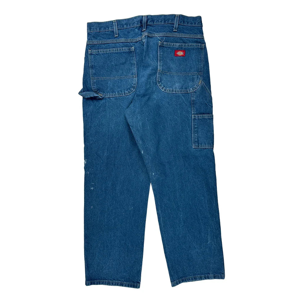Dickies Carpenter Jeans - 35W 31L Blue Denim Refurbished - Thrifted (note: this is a term often used to describe second- refurbished available on Cerqular