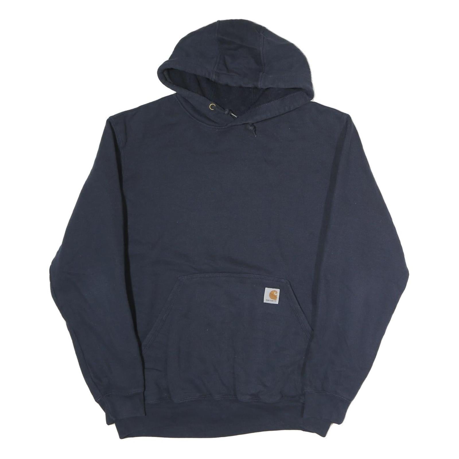 CARHARTT Mens Navy Pullover Hoodie M Workwear Casual Cotton Sweatshirt Refurbished - N/A refurbished available on Cerqular