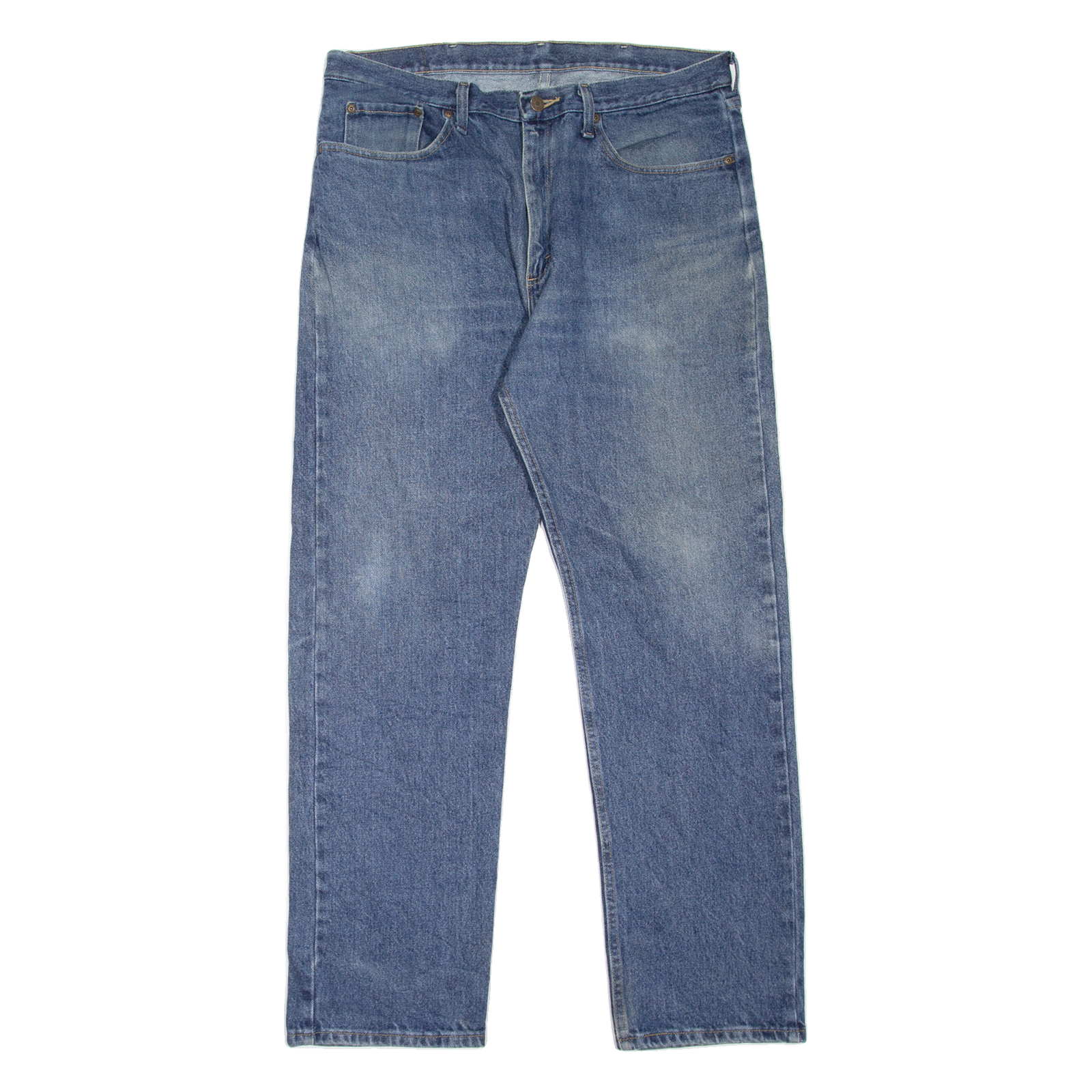 WRANGLER Mens Jeans Blue Regular Straight Stone Wash W36 L32 Refurbished - N/A refurbished available on Cerqular