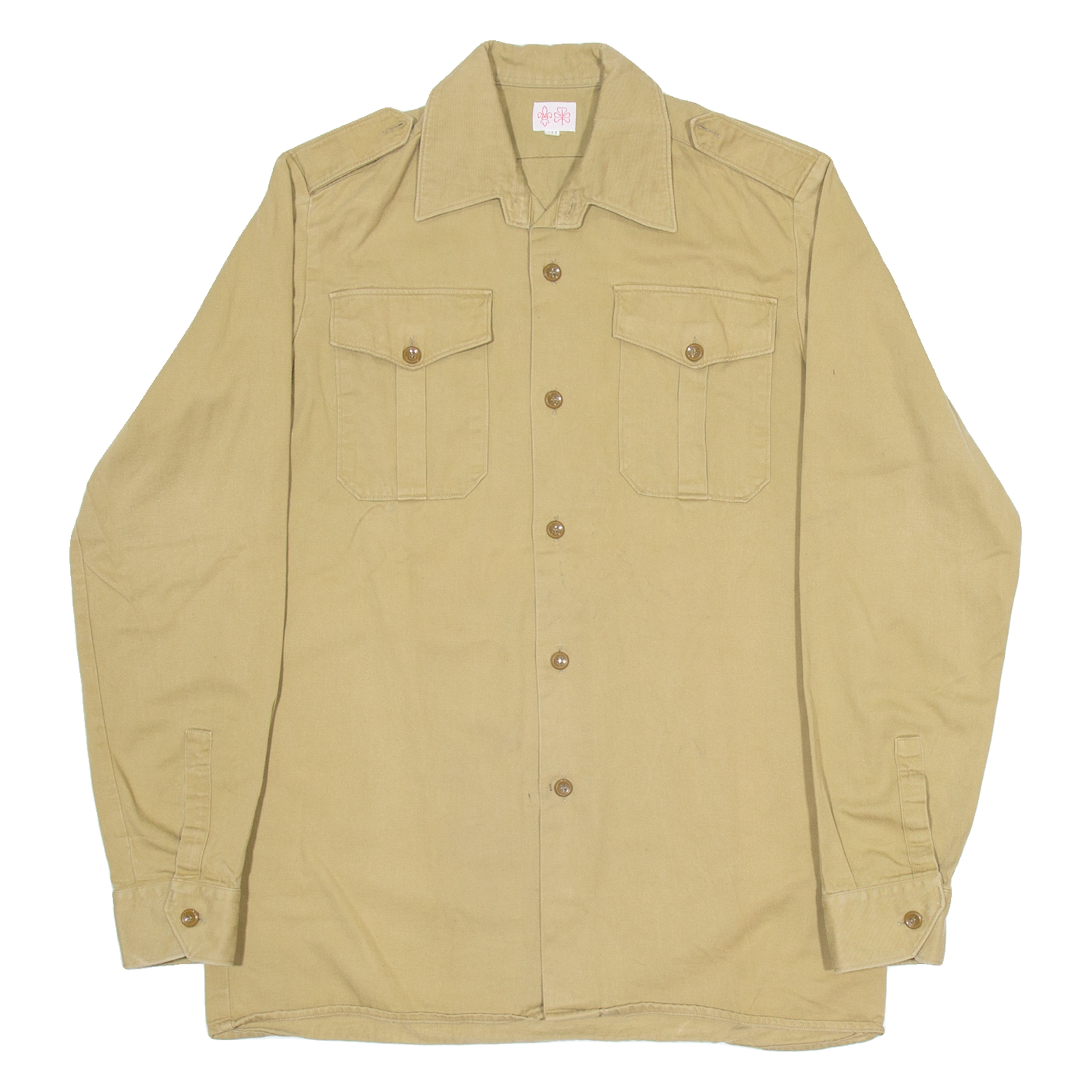 Mens Plain Shirt Brown Long Sleeve S Refurbished - N/A refurbished available on Cerqular