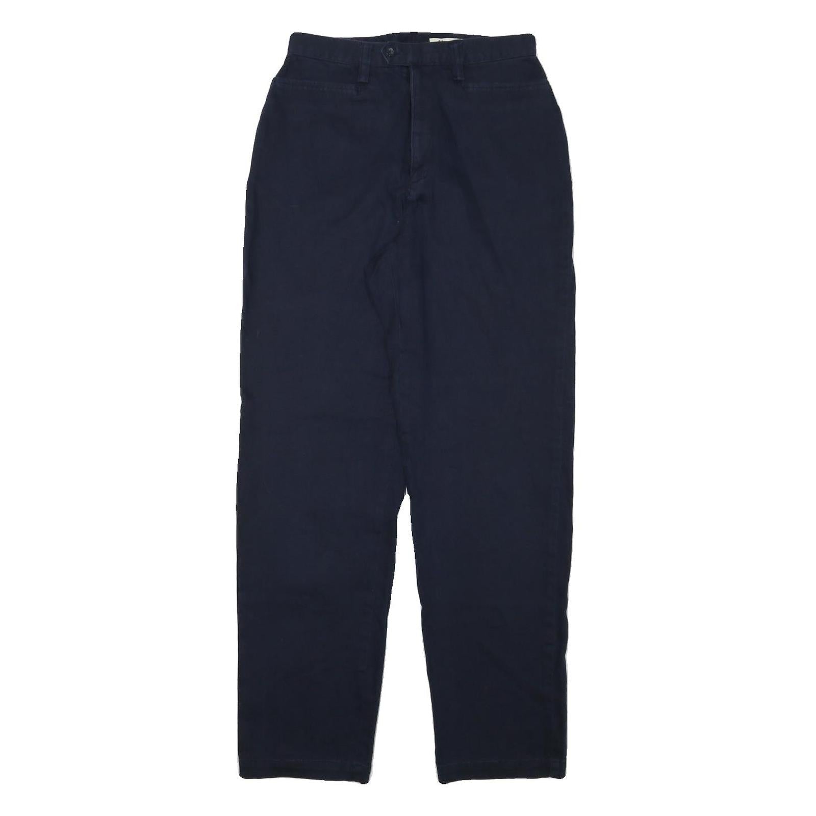 Buy Womens Cotton Blend Navy Relaxed Straight Leg Trousers W27 L30 Zip Closure Refurbished - $23.39 Womens Cotton Blend Navy Relaxed Straight Leg Trousers W27 L30 Zip Closure Refurbished - N/A refurbished available on Cerqular