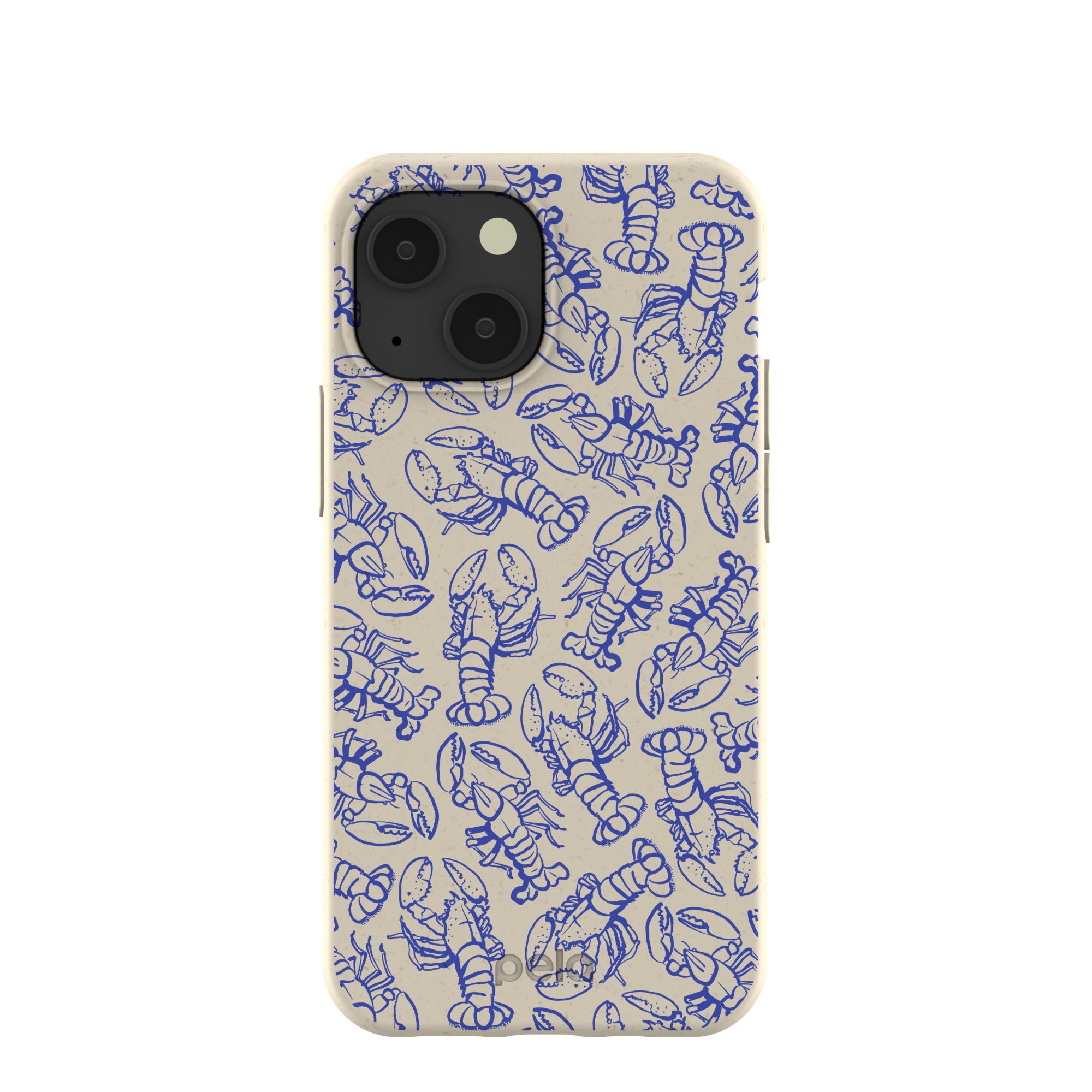 London Fog Blue Lobster iPhone 13 Mini Case Refurbished - Pela Case refurbished available on Cerqular