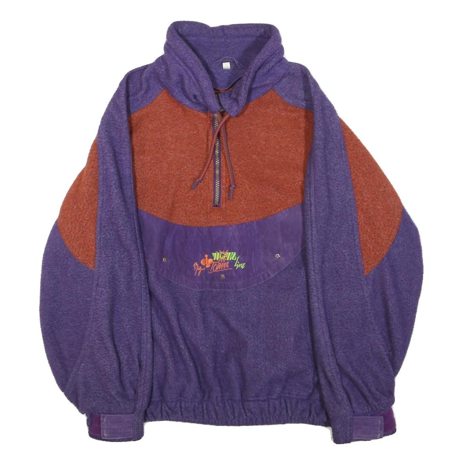 TEAM LINE Mens Purple & Brown Casual Jacket S Polyester Colourblock Long Sleeve Refurbished - N/A refurbished available on Cerqular