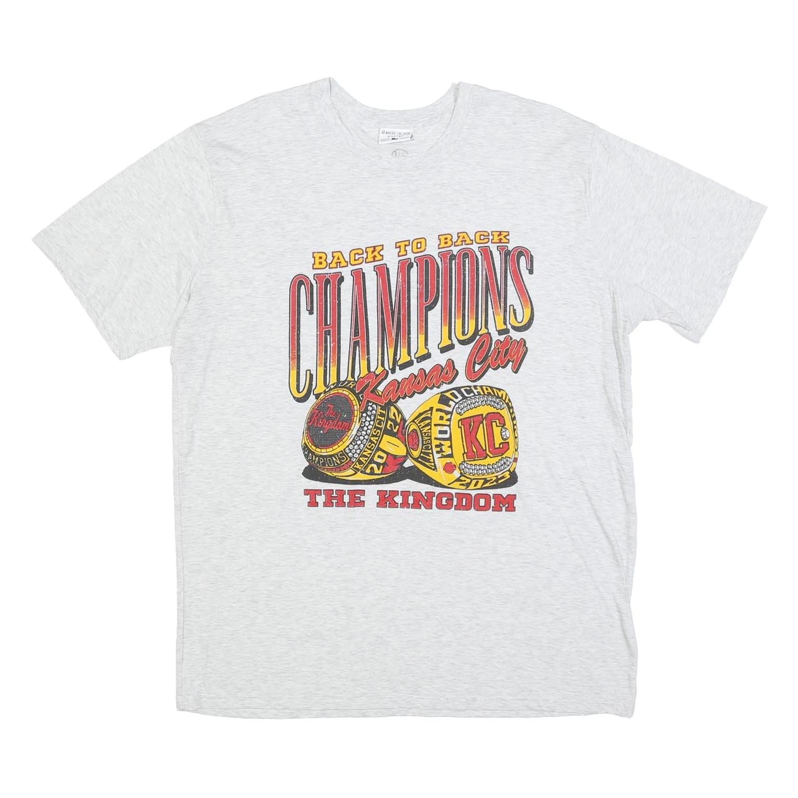 Buy WHERE IM FROM Mens Grey Back To Back Champions Graphic T-Shirt XL Crew Neck Refurbished - $12.99 WHERE IM FROM Mens Grey Back To Back Champions Graphic T-Shirt XL Crew Neck Refurbished - N/A refurbished available on Cerqular