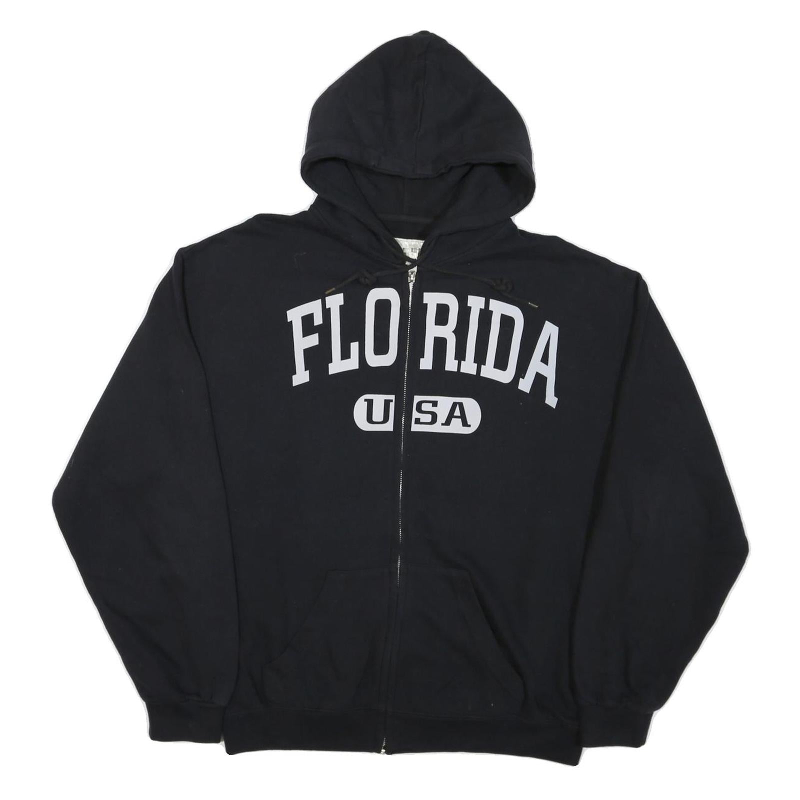 PACIFIC & COMPANY Mens Black Florida USA Zip Hoodie L Casual Cotton Blend Refurbished - N/A refurbished available on Cerqular